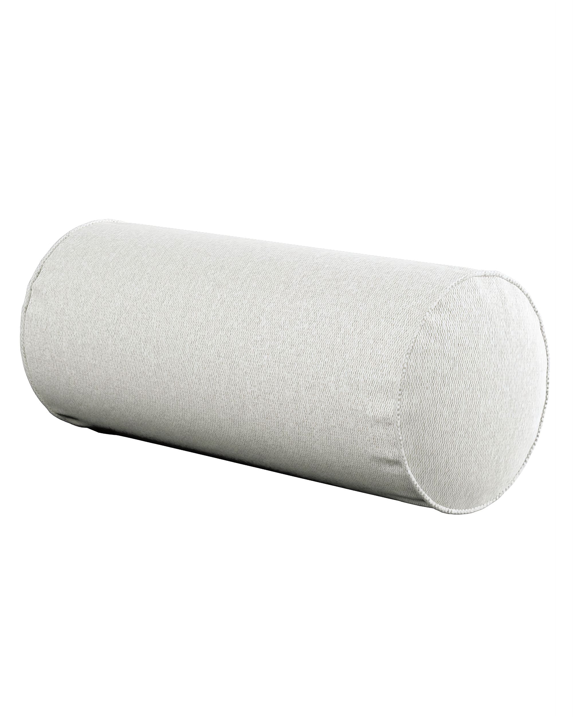 Einfache Nackenrolle Farbe creme Stoff strukturiert
