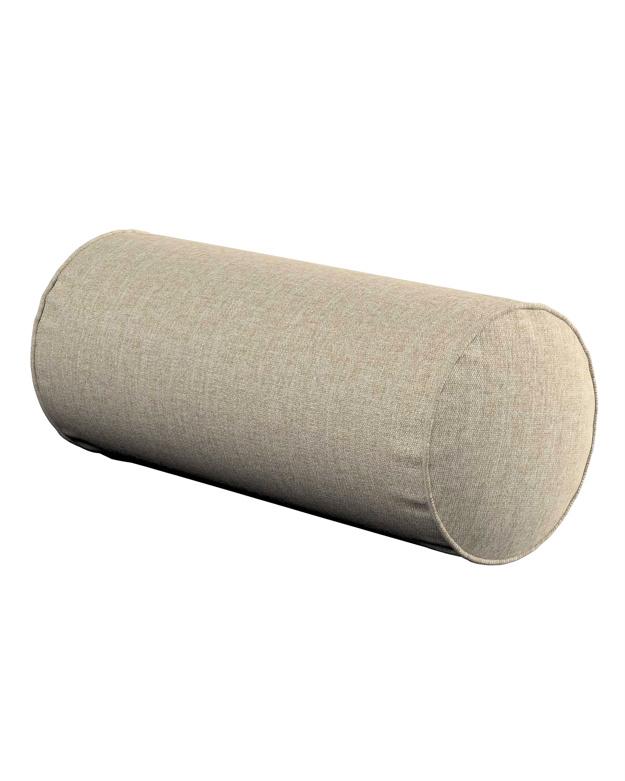 Einfache Nackenrolle Farbe beige Stoff strukturiert