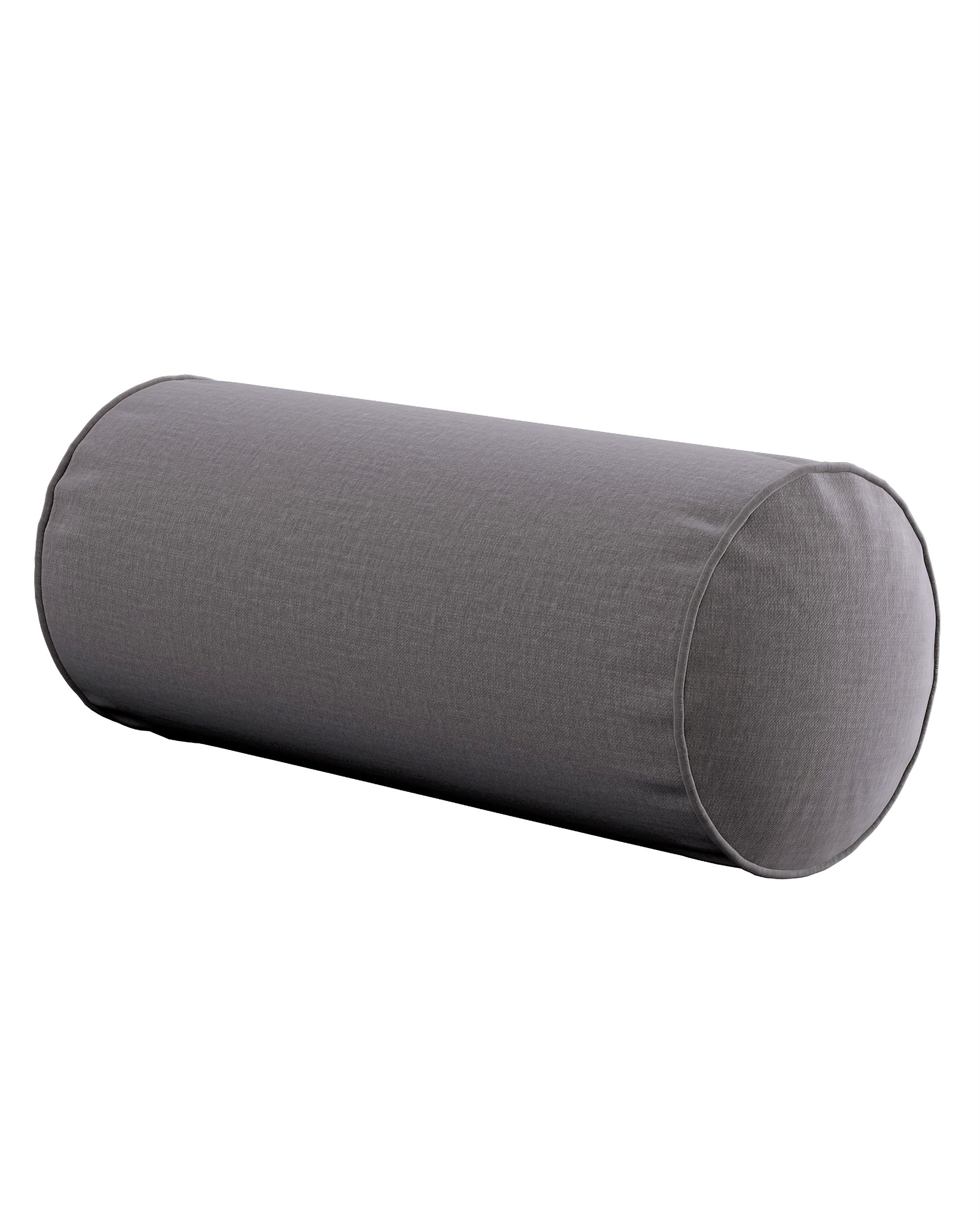 Einfache Nackenrolle Farbe braun Stoff samt