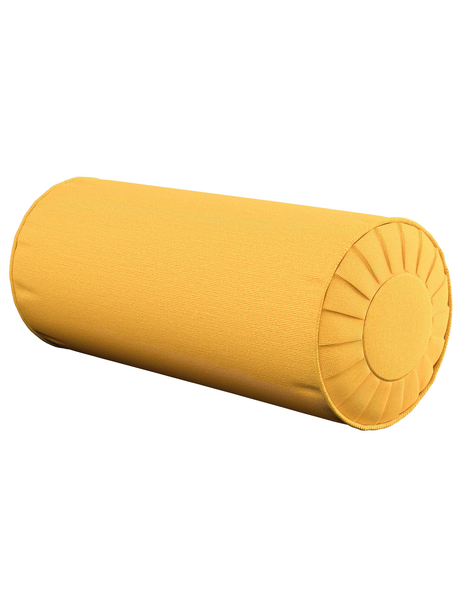 Nackenrolle mit Falten Farbe gelb