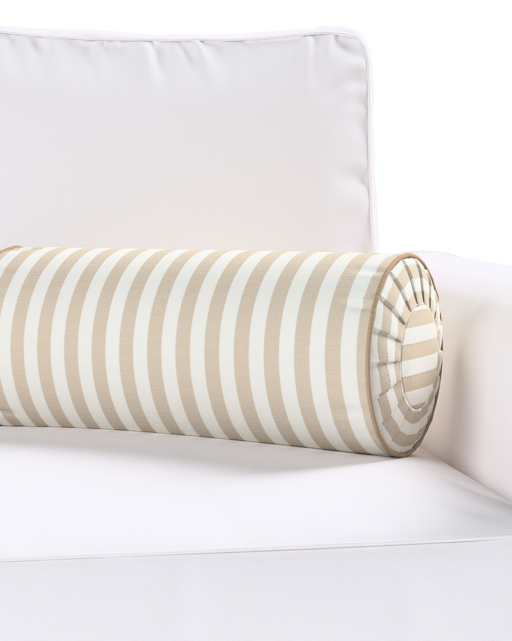 Nackenrolle mit Falten Farbe beige Stoff gemustert (hover)