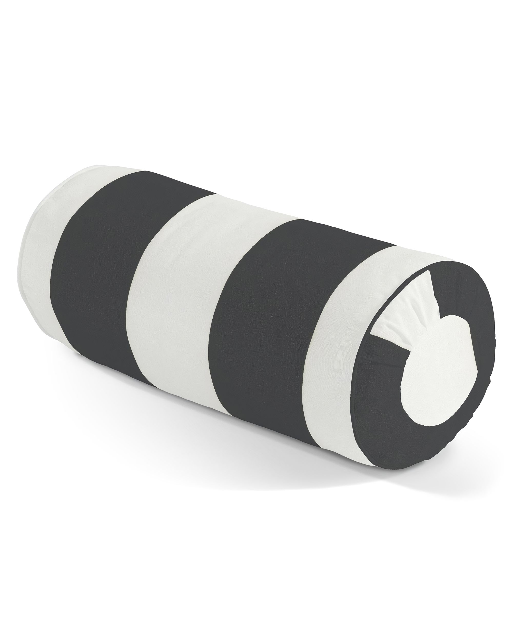 Nackenrolle mit Falten Farbe schwarz Stoff gemustert