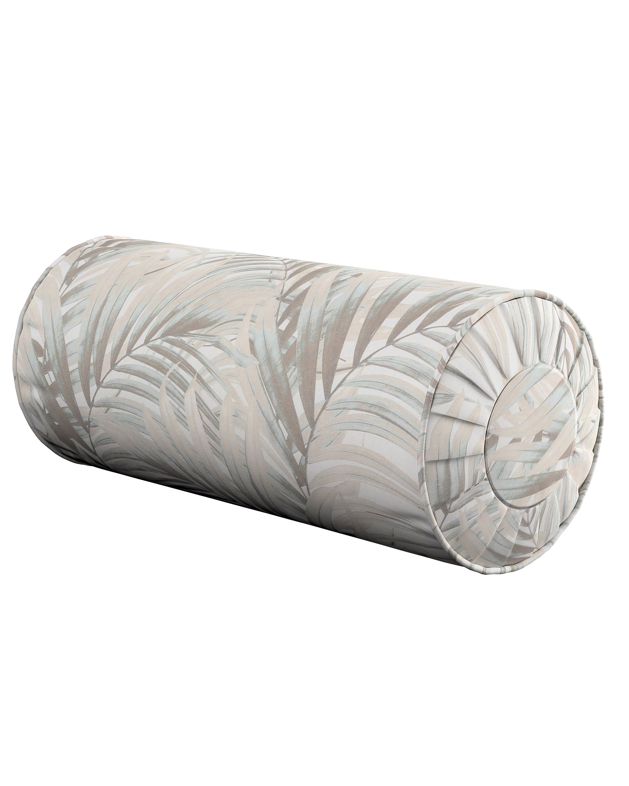Nackenrolle mit Falten Farbe beige Stoff gemustert