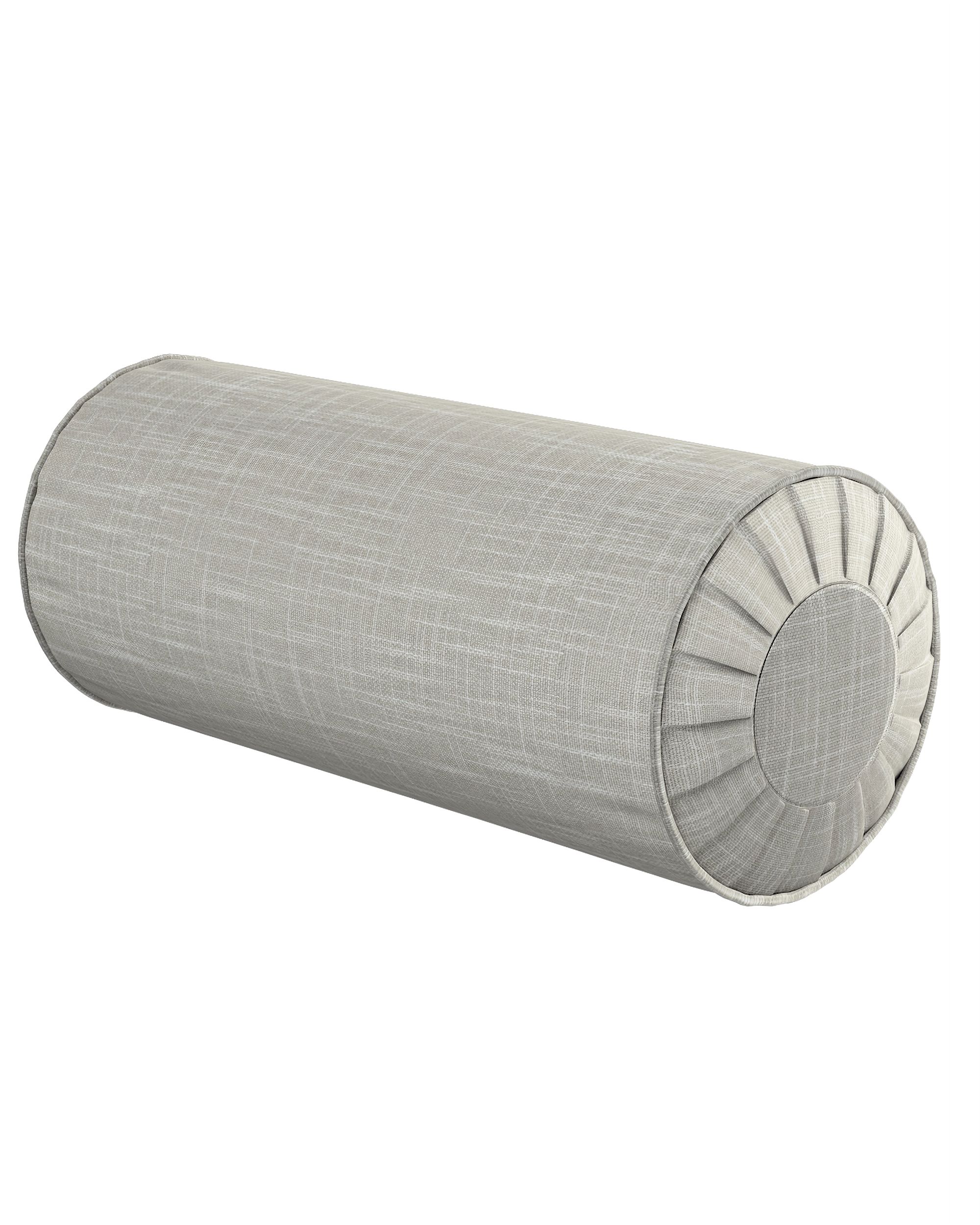 Nackenrolle mit Falten Farbe beige Stoff strukturiert
