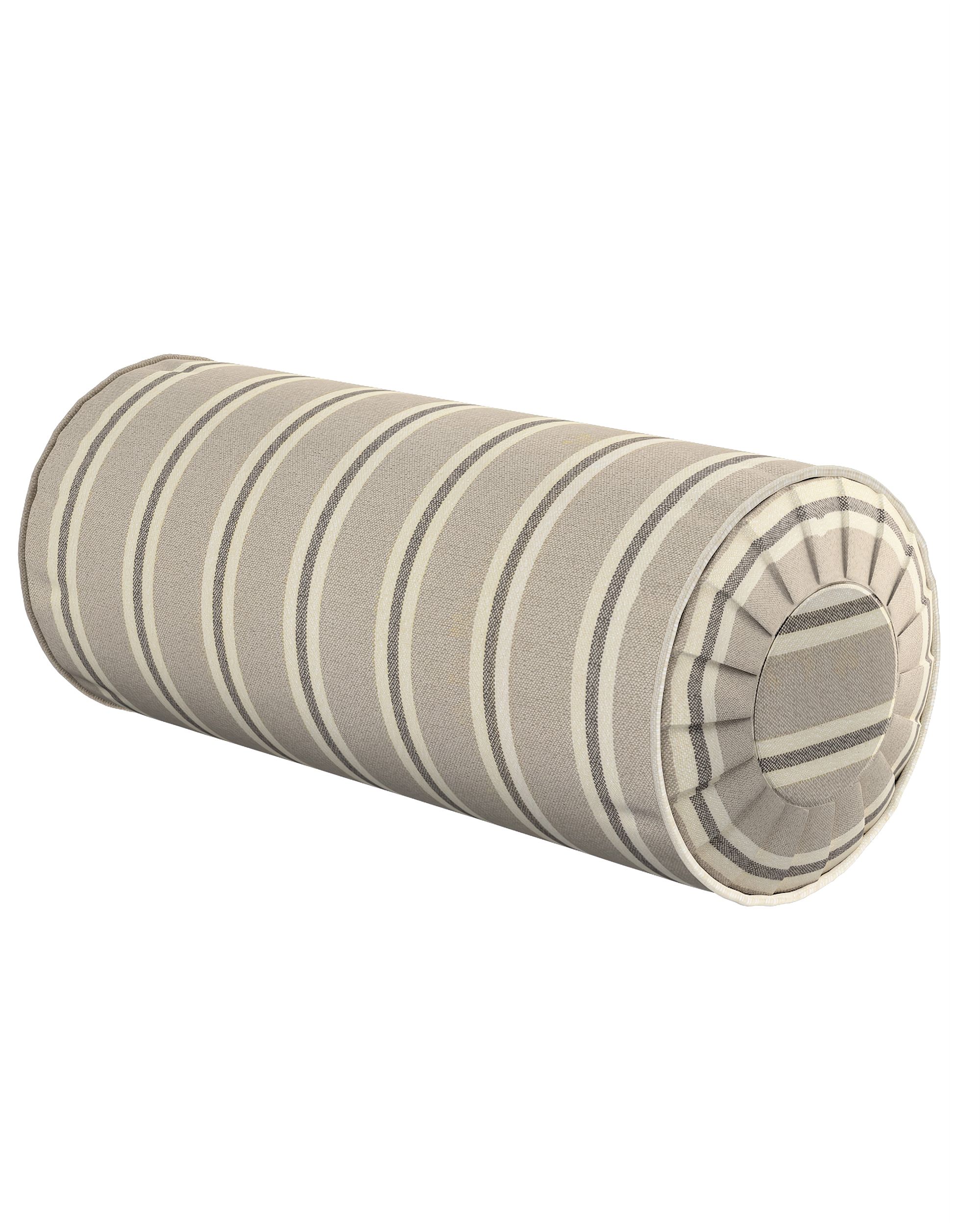 Nackenrolle mit Falten Farbe beige Stoff strukturiert, gemustert