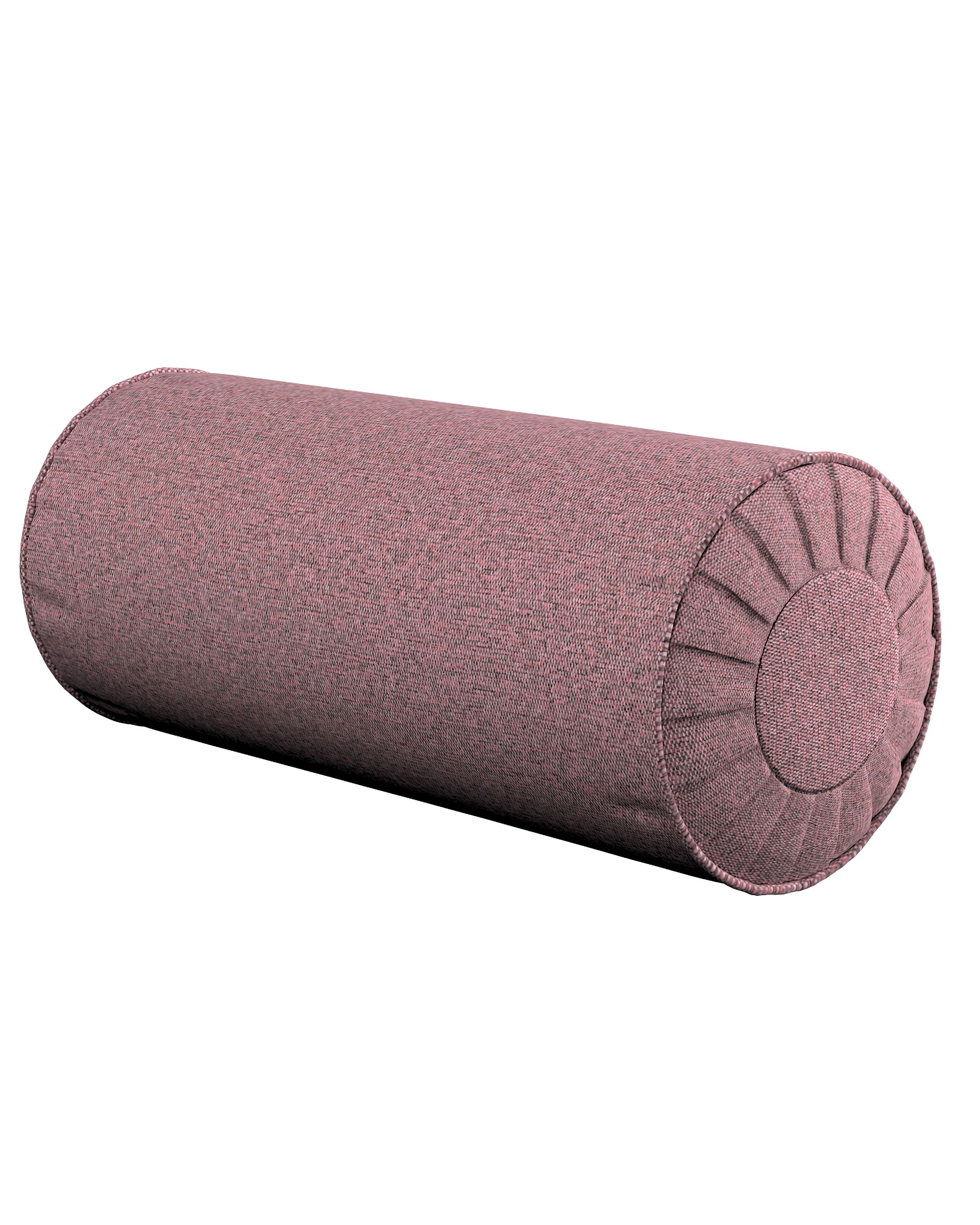 Nackenrolle mit Falten Farbe rosa Stoff strukturiert