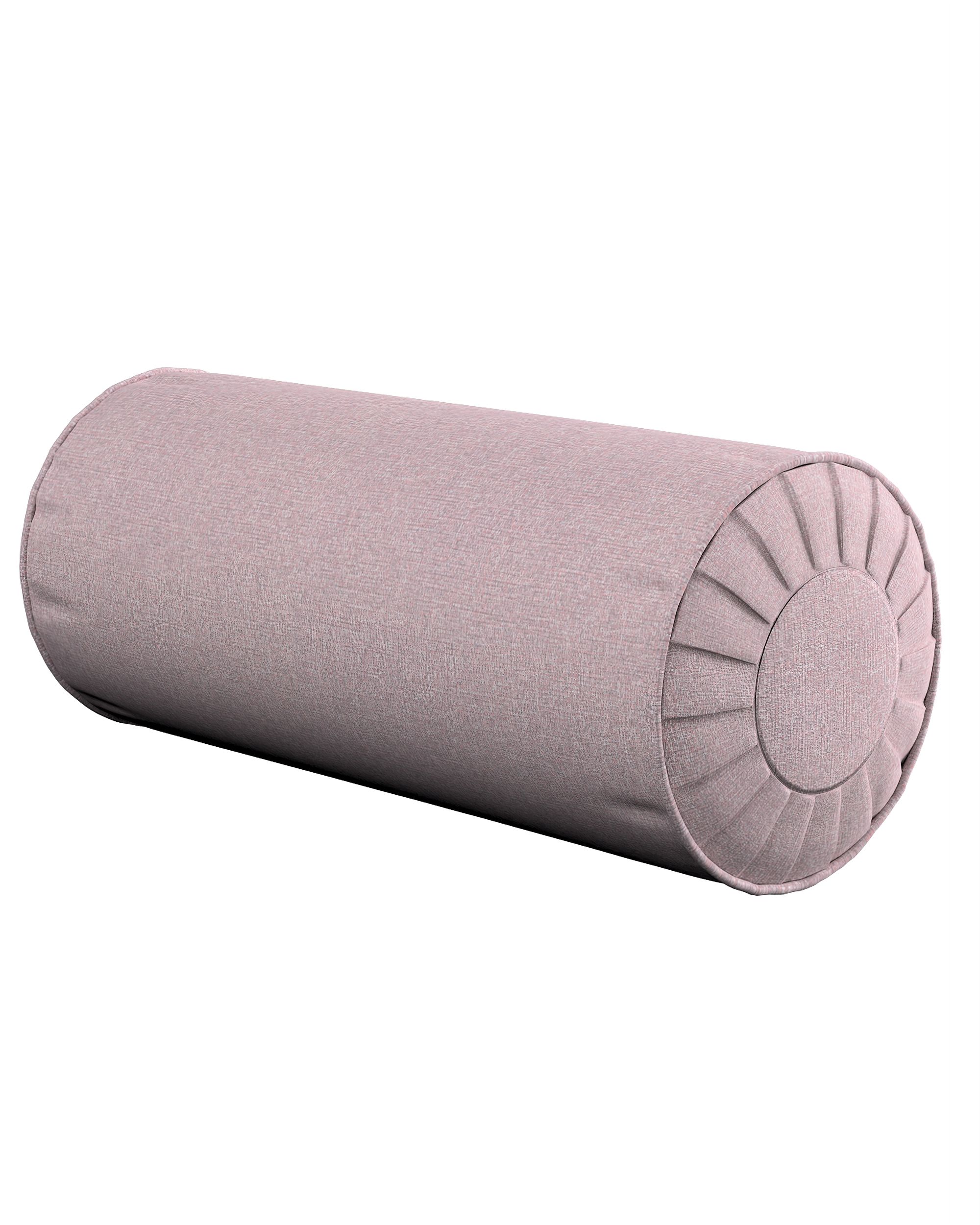 Nackenrolle mit Falten Farbe rosa Stoff strukturiert