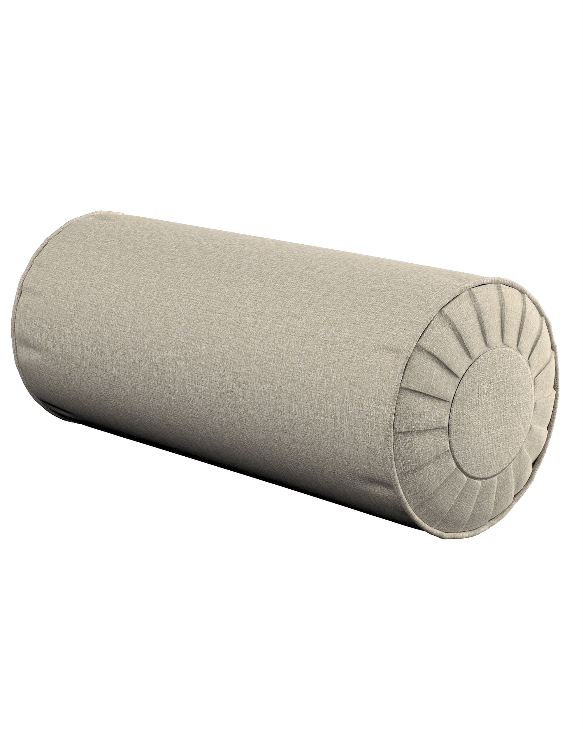 Nackenrolle mit Falten Farbe beige Stoff strukturiert