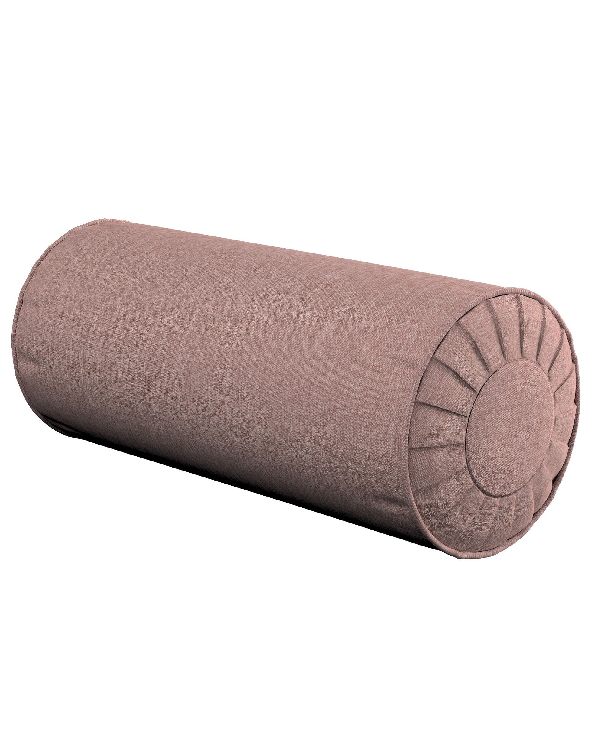 Nackenrolle mit Falten Farbe rosa Stoff strukturiert