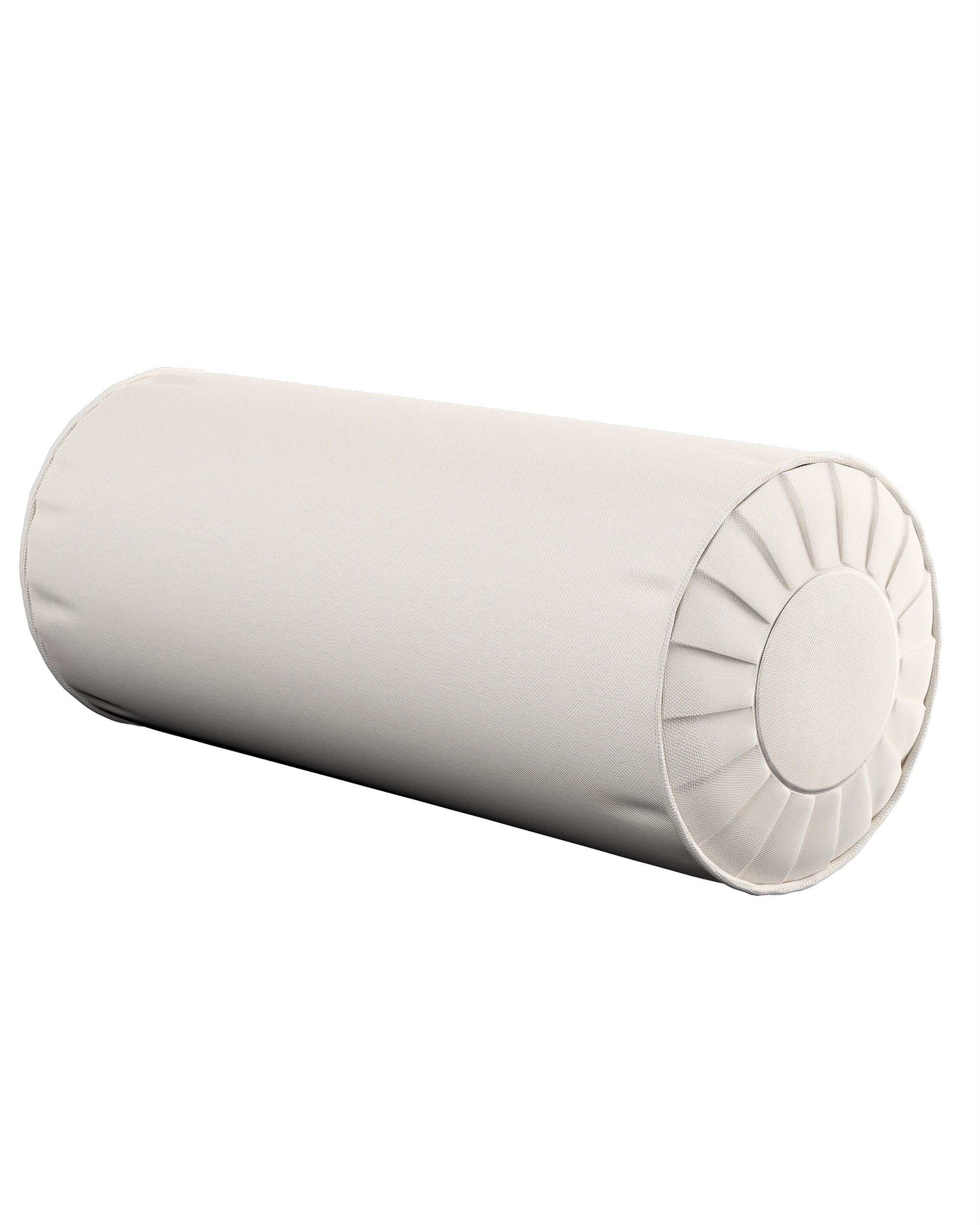 Nackenrolle mit Falten Farbe beige Stoff strukturiert