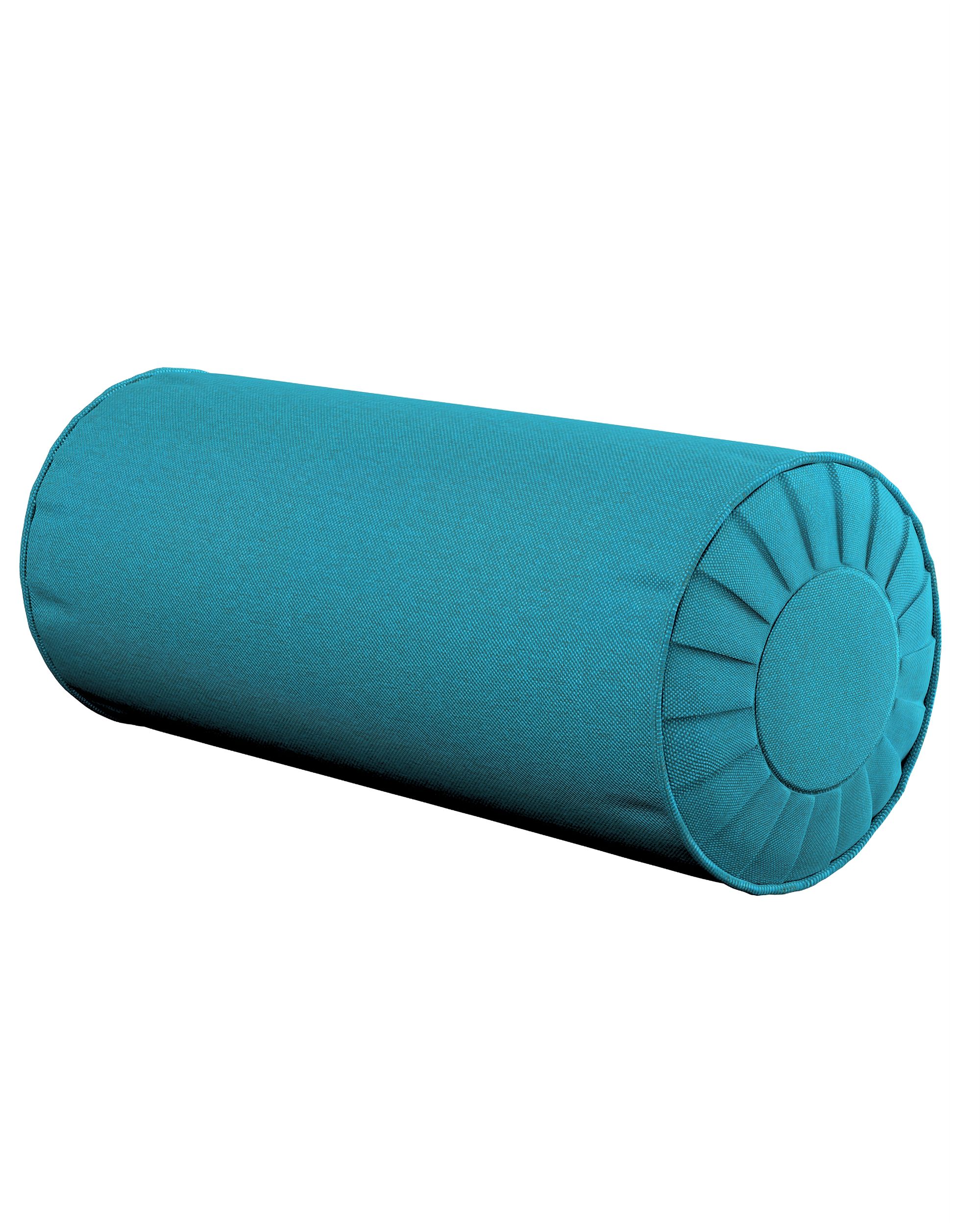 Nackenrolle mit Falten Farbe blau Stoff strukturiert