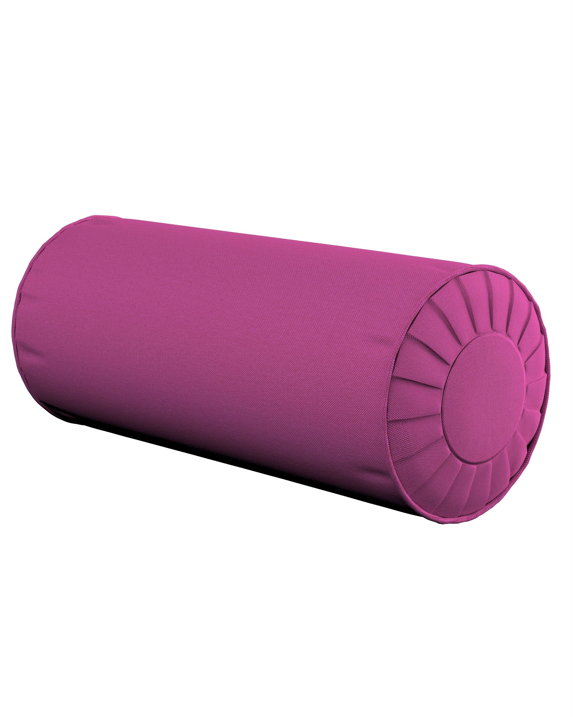 Nackenrolle mit Falten Farbe rosa Stoff strukturiert