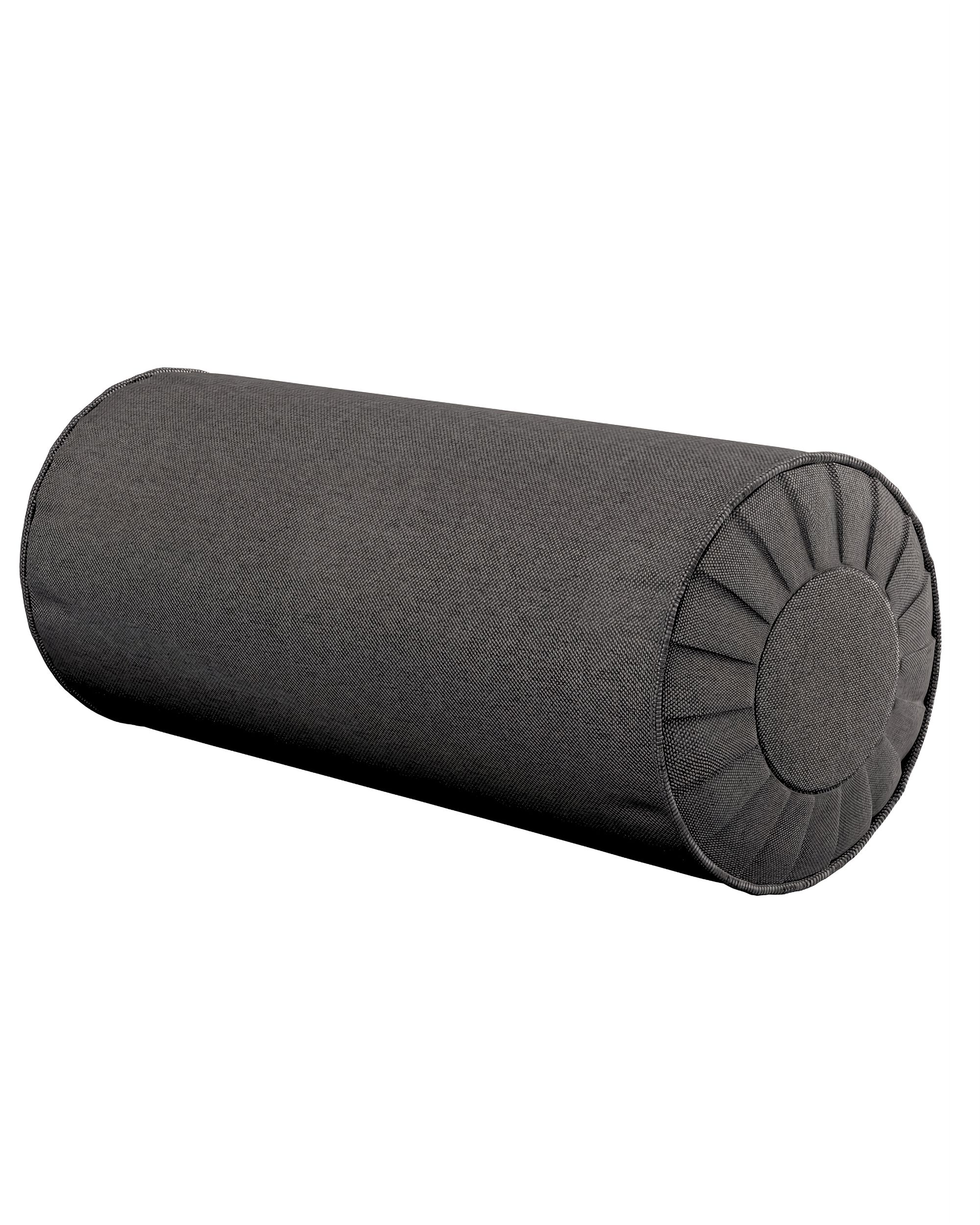 Nackenrolle mit Falten Farbe grau Stoff strukturiert
