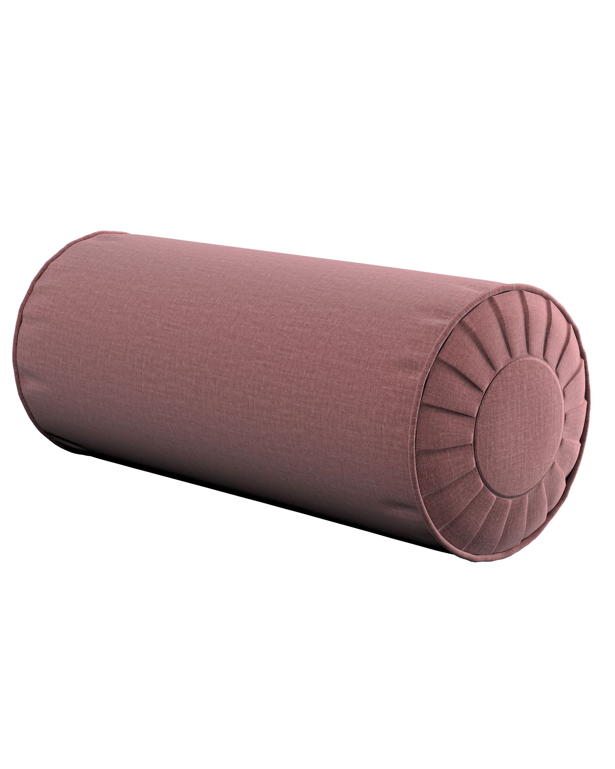 Nackenrolle mit Falten Farbe violett Stoff samt