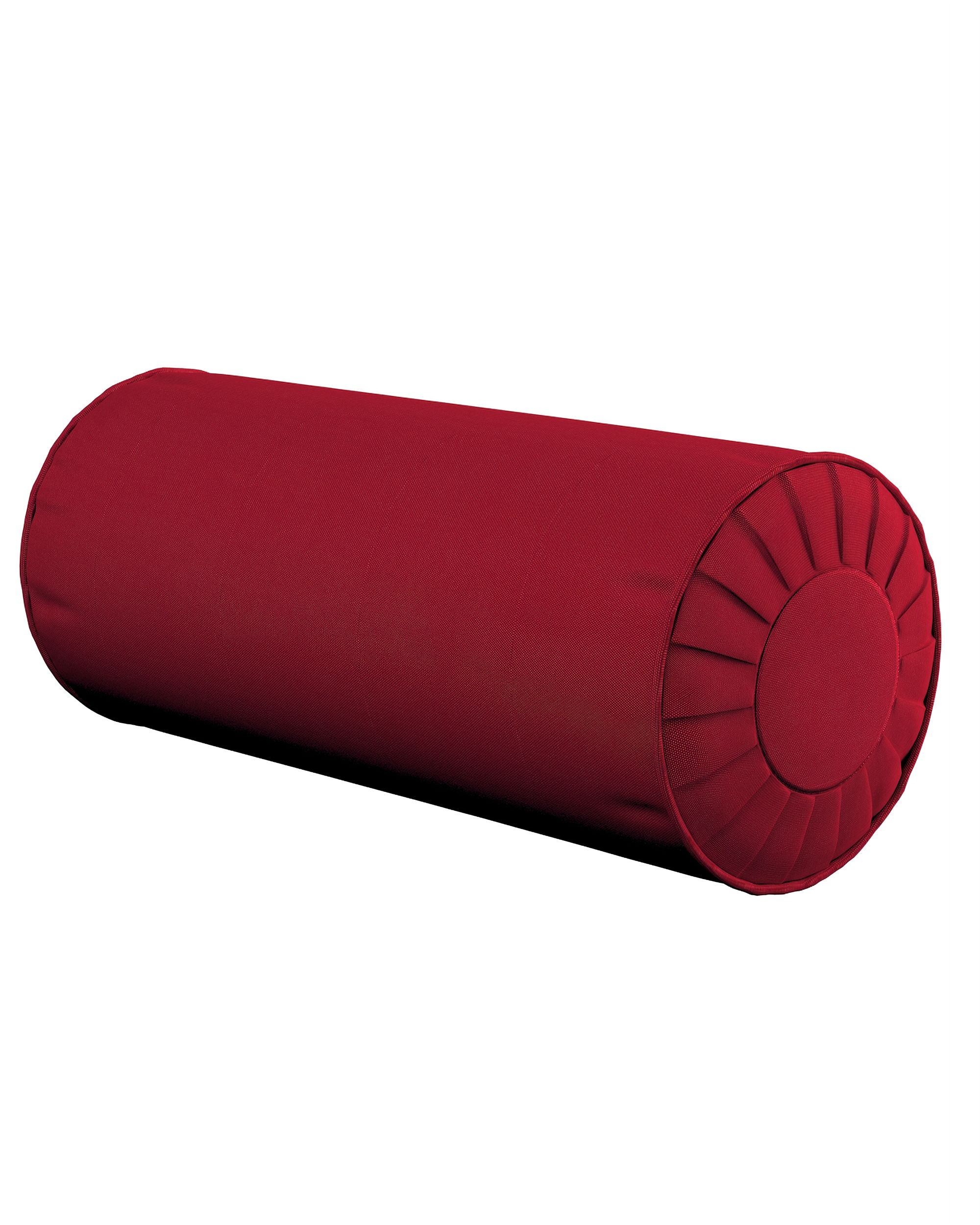 Nackenrolle mit Falten Farbe rot Stoff strukturiert
