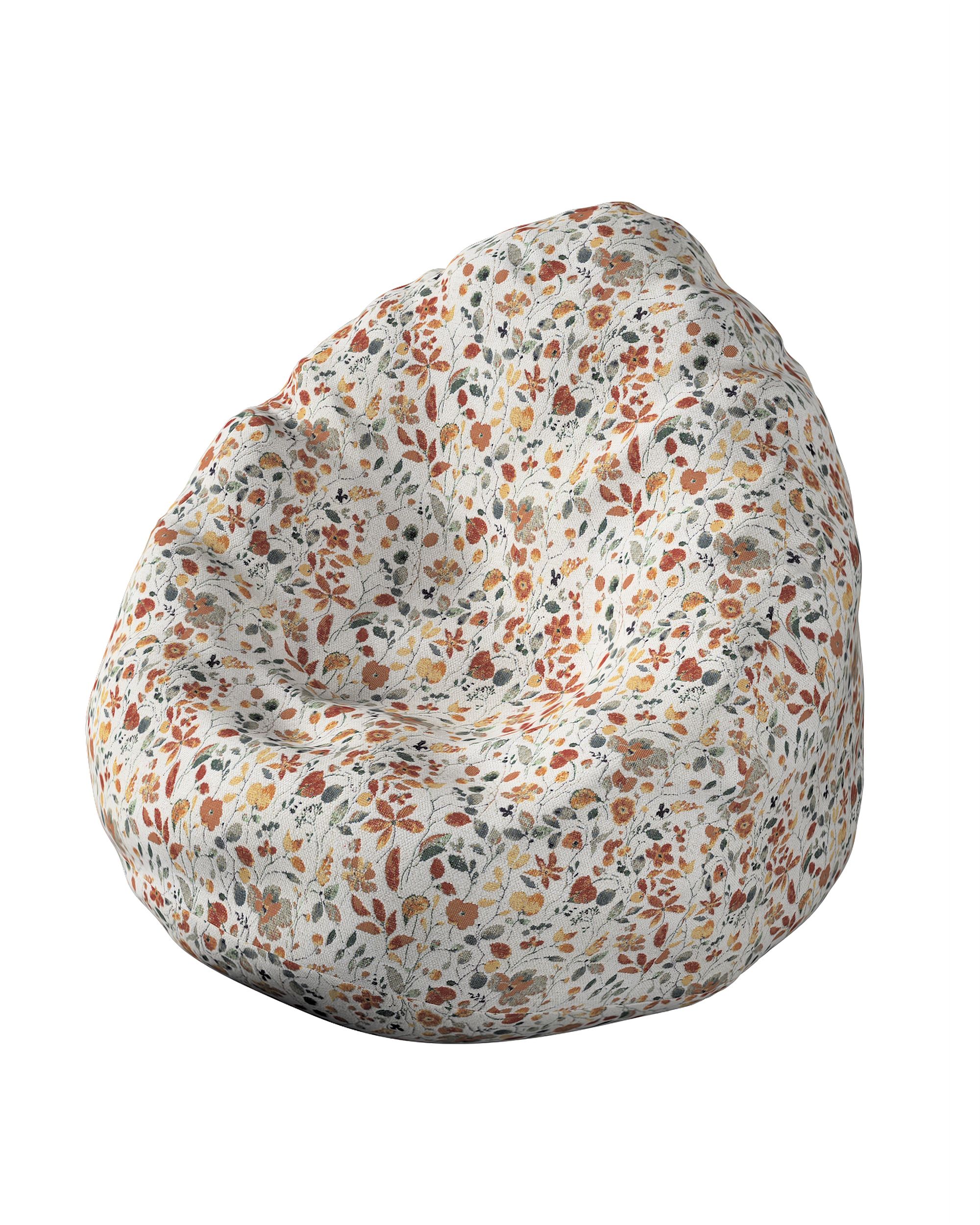 Sitzsack Farbe orange Stoff strukturiert, gemustert
