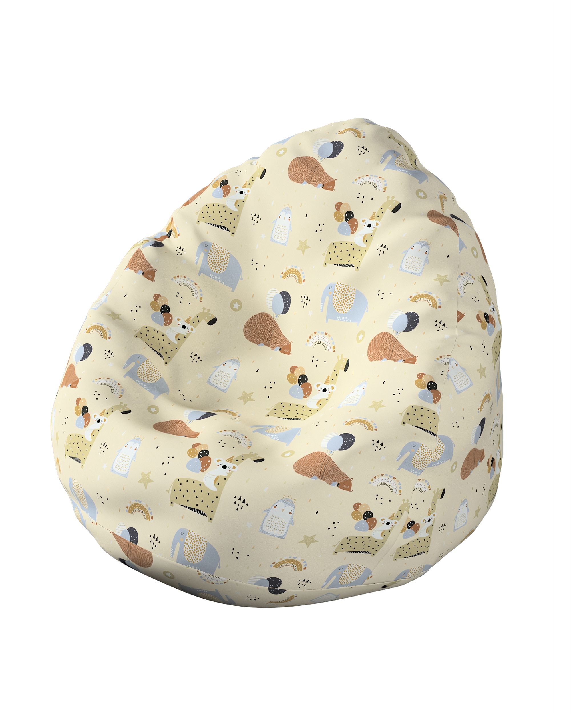 Sitzsack Farbe beige Stoff gemustert