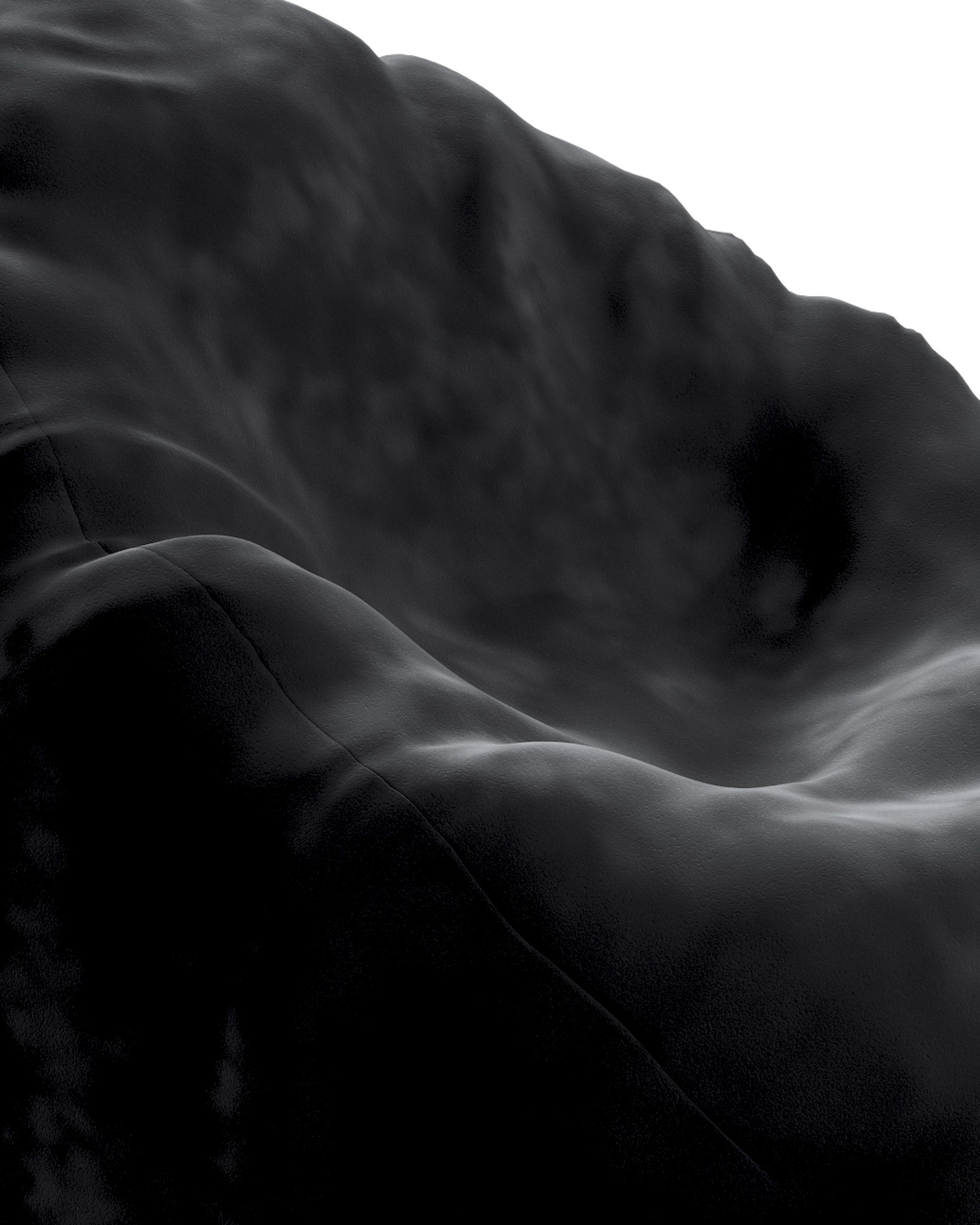 Sitzsack Farbe schwarz Stoff glänzend, samt (hover)