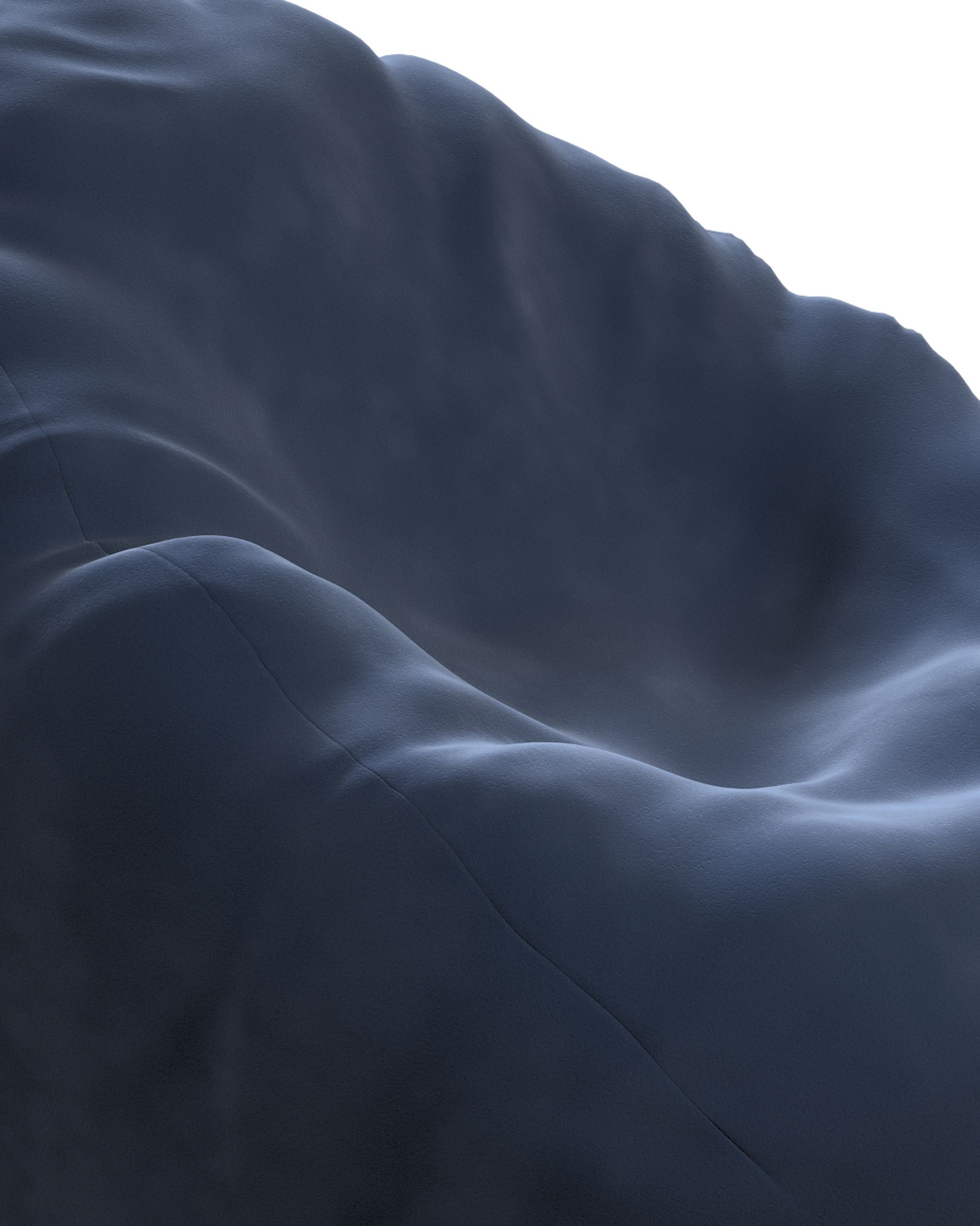 Sitzsack Farbe dunkelblau Stoff glänzend, samt (hover)