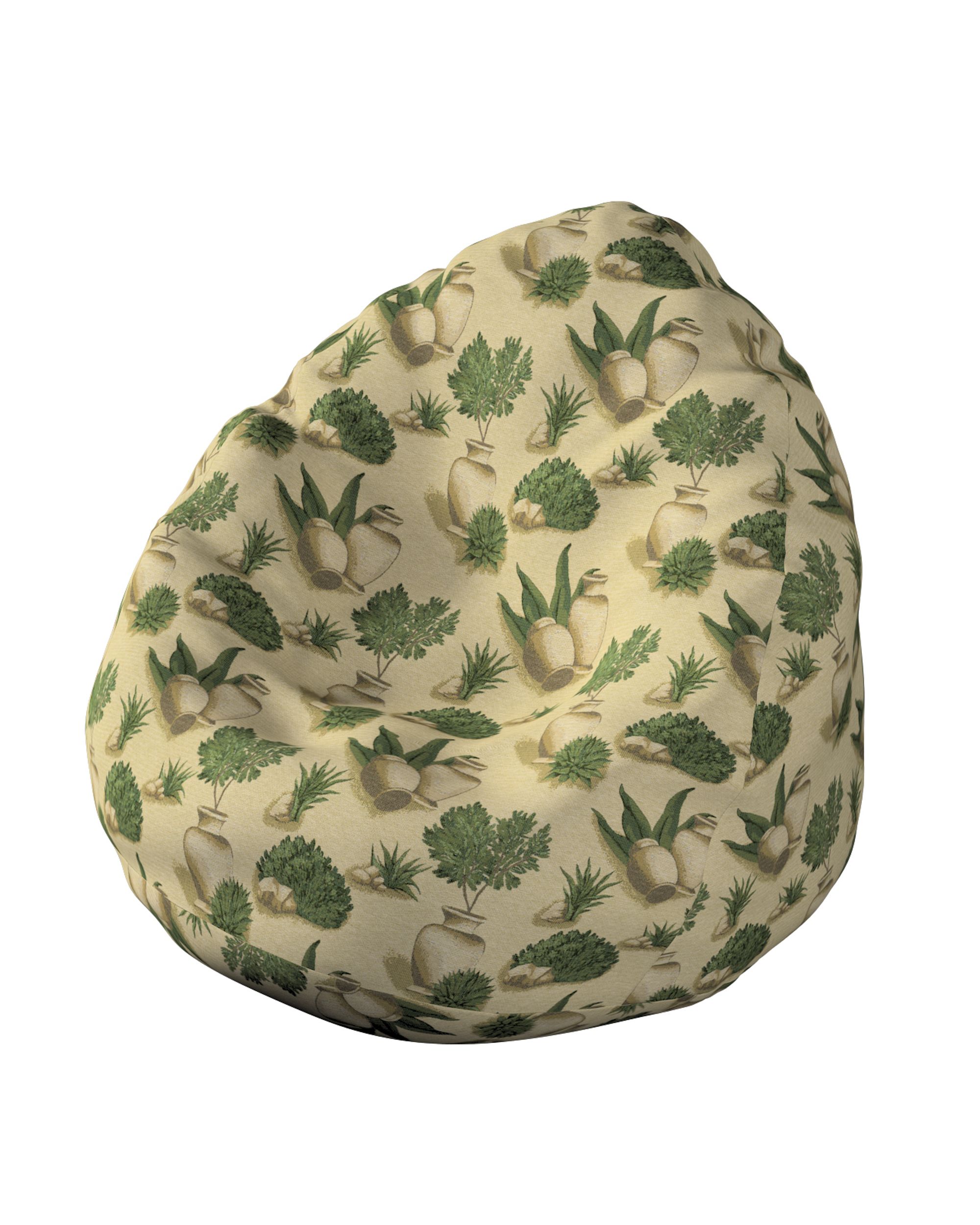 Sitzsack Farbe beige Stoff strukturiert, gemustert