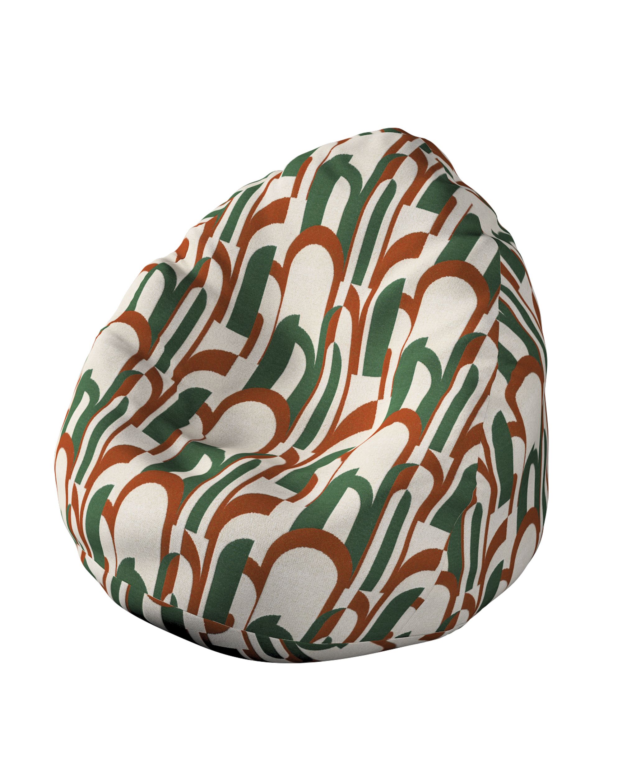 Sitzsack Farbe grün Stoff strukturiert, gemustert