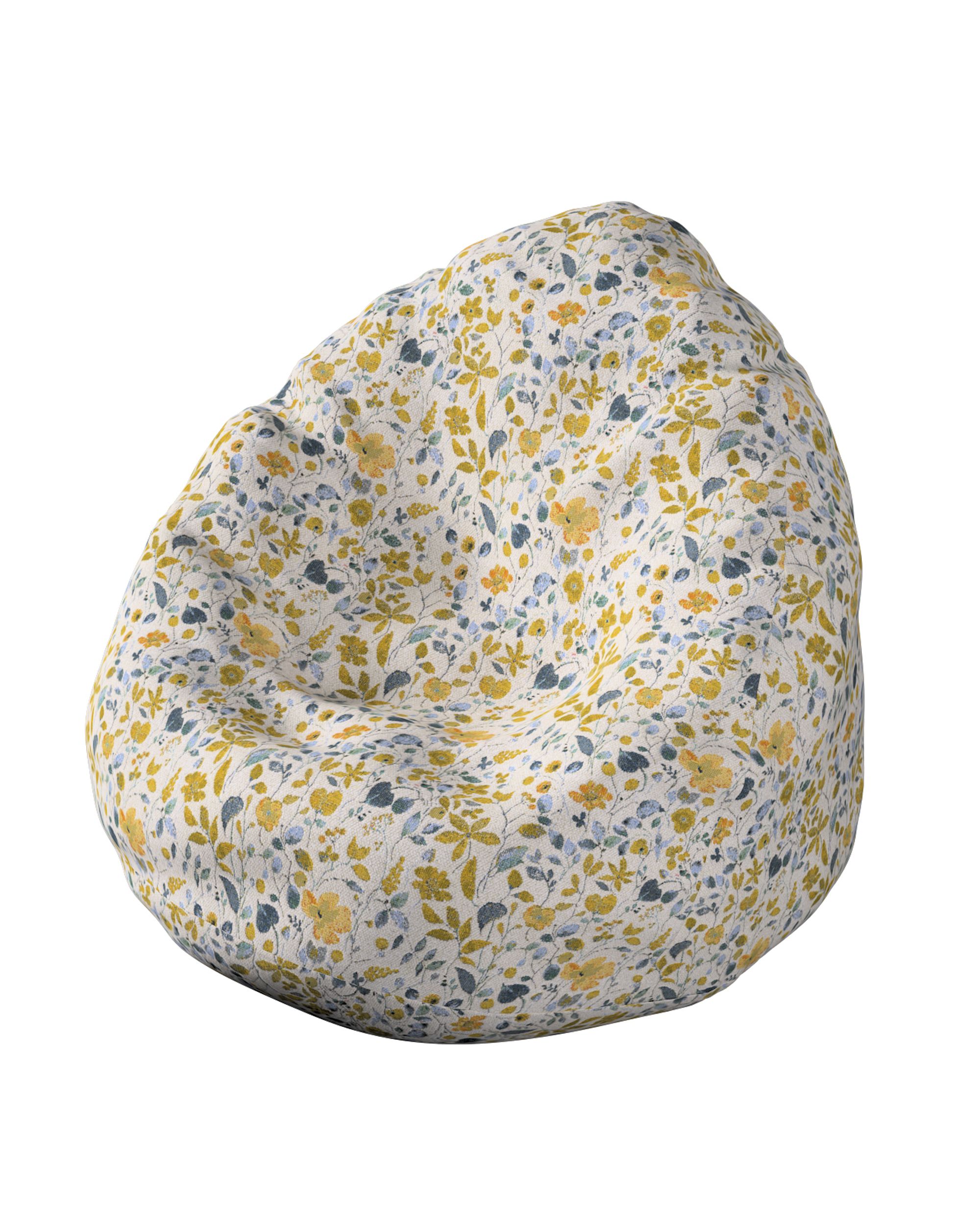 Sitzsack Farbe gelb Stoff strukturiert, gemustert