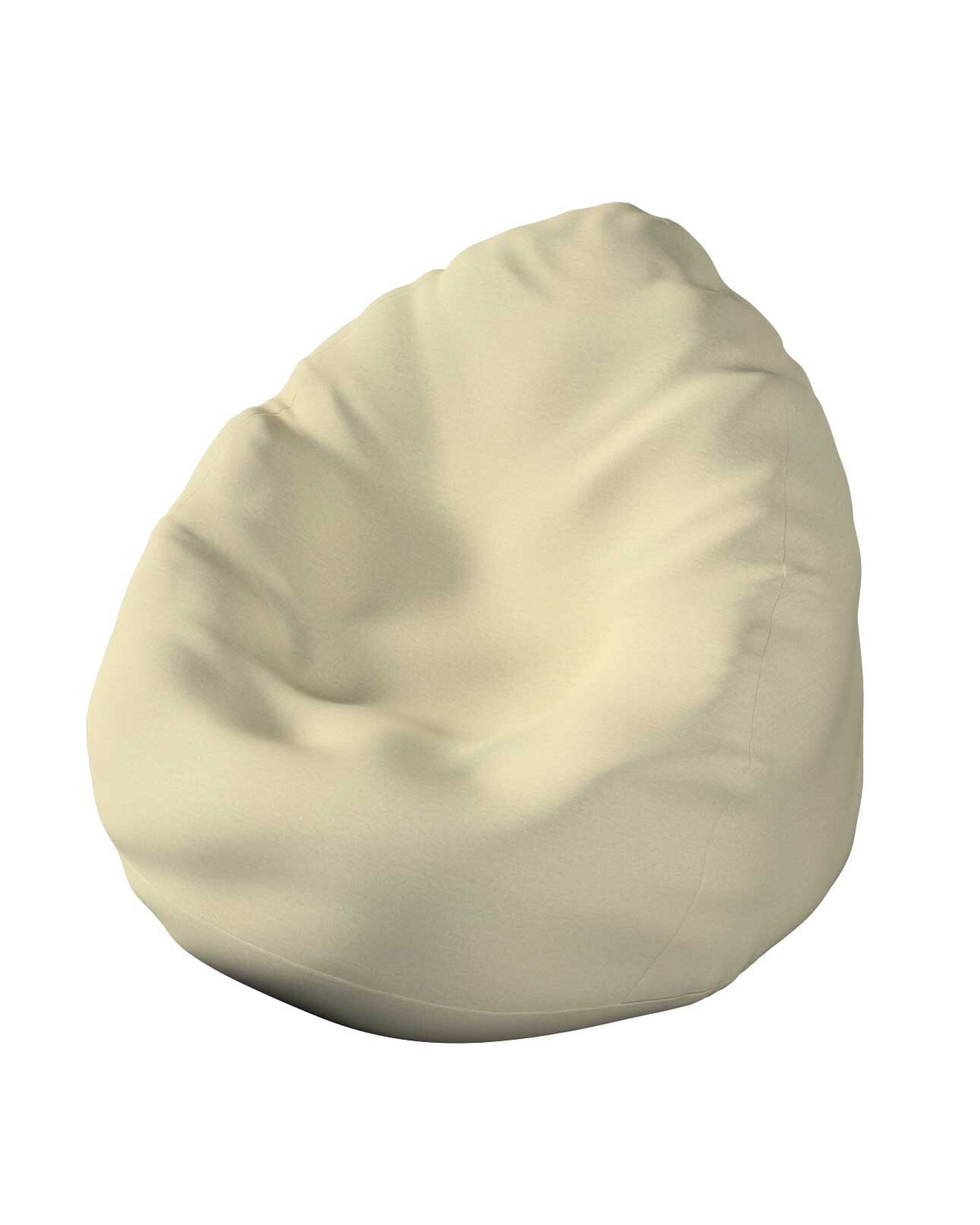 Sitzsack Farbe ecru Stoff glänzend, samt