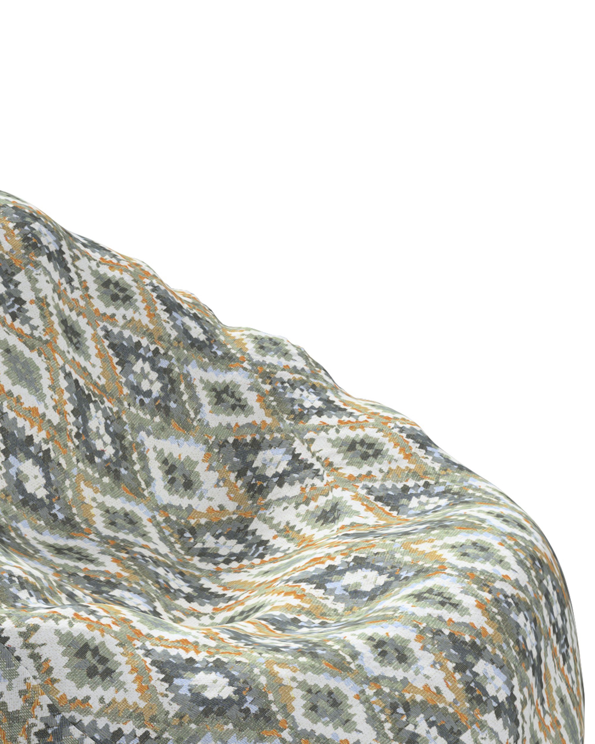 Sitzsack Farbe blau Stoff strukturiert, gemustert (hover)