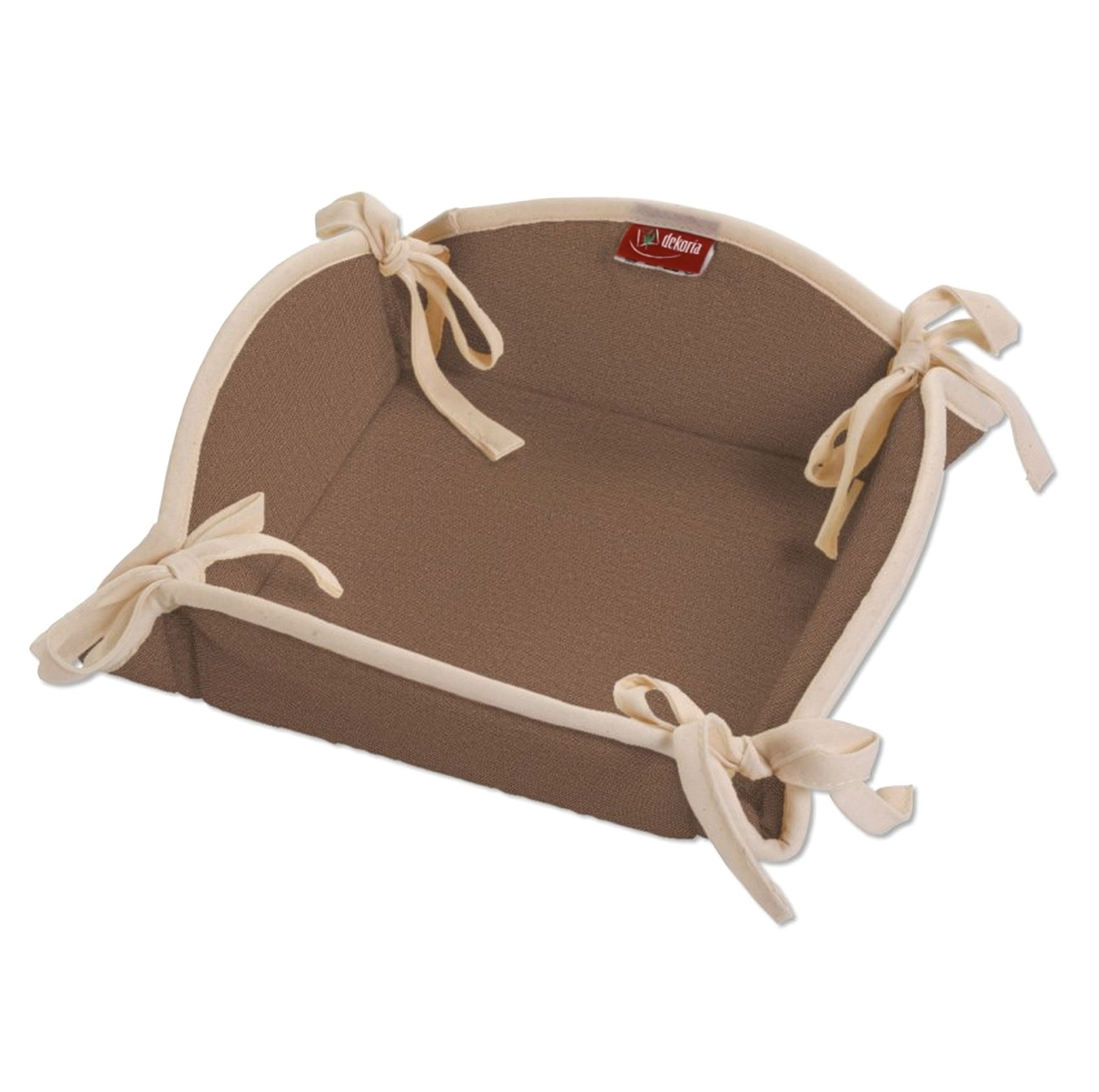 Stoff-Korb Farbe braun