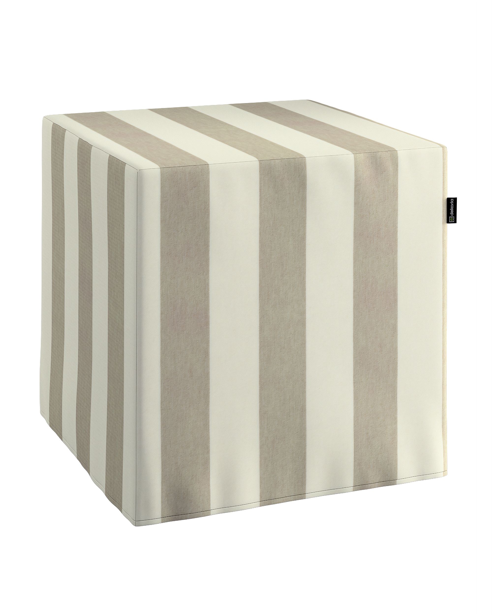 Bezug für Sitzwürfel Farbe beige Stoff gemustert