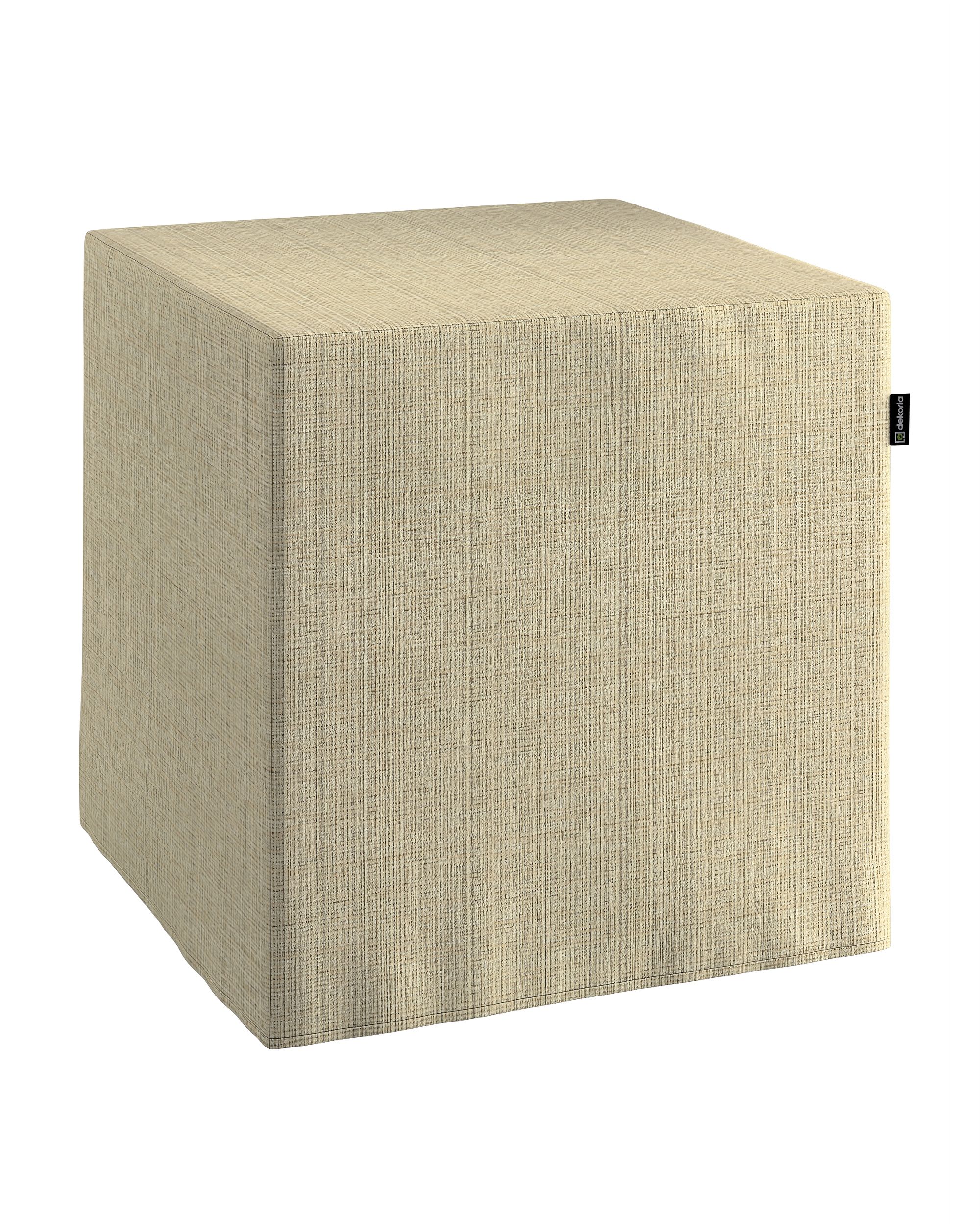 Bezug für Sitzwürfel Farbe beige Stoff strukturiert