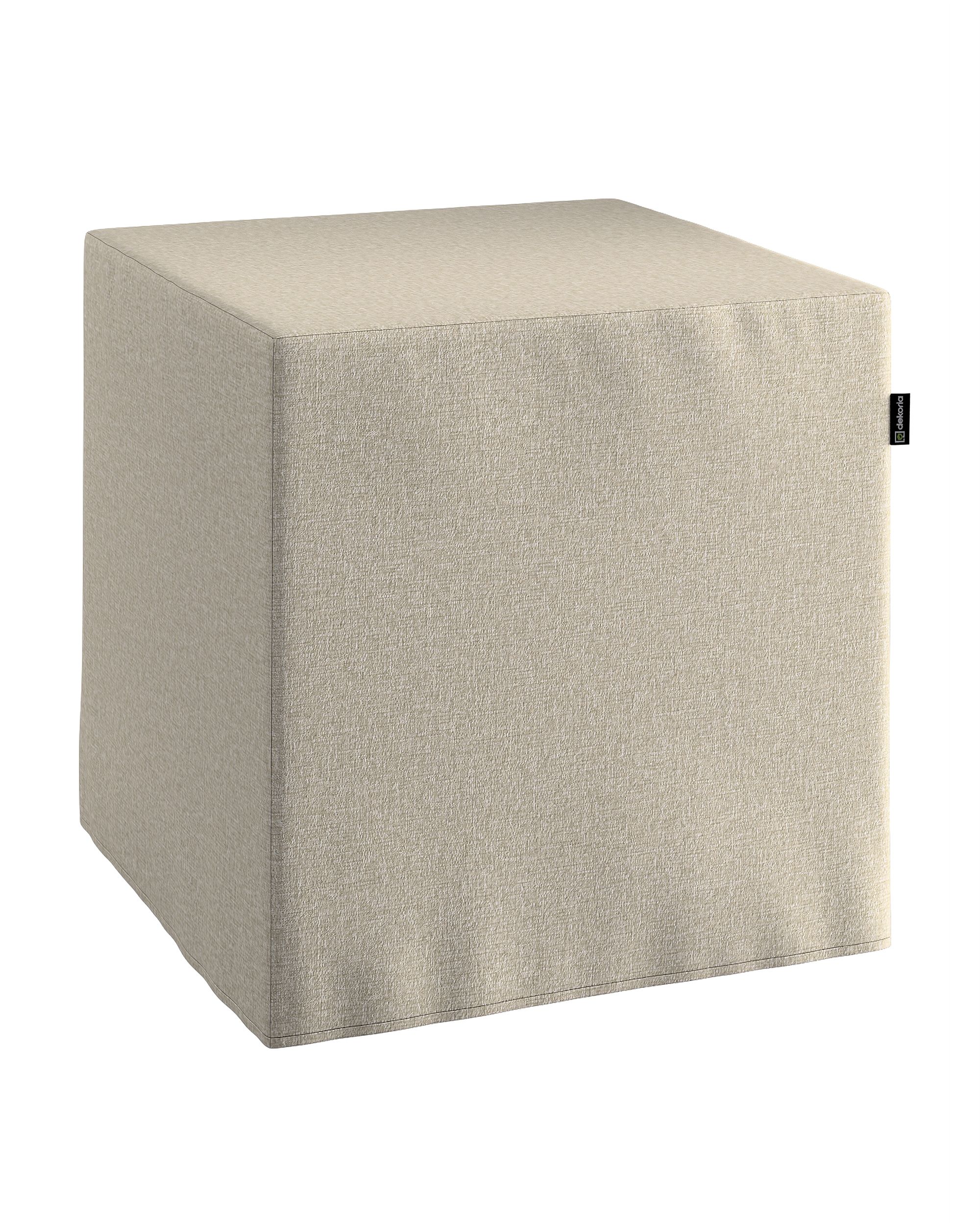 Bezug für Sitzwürfel Farbe beige Stoff strukturiert