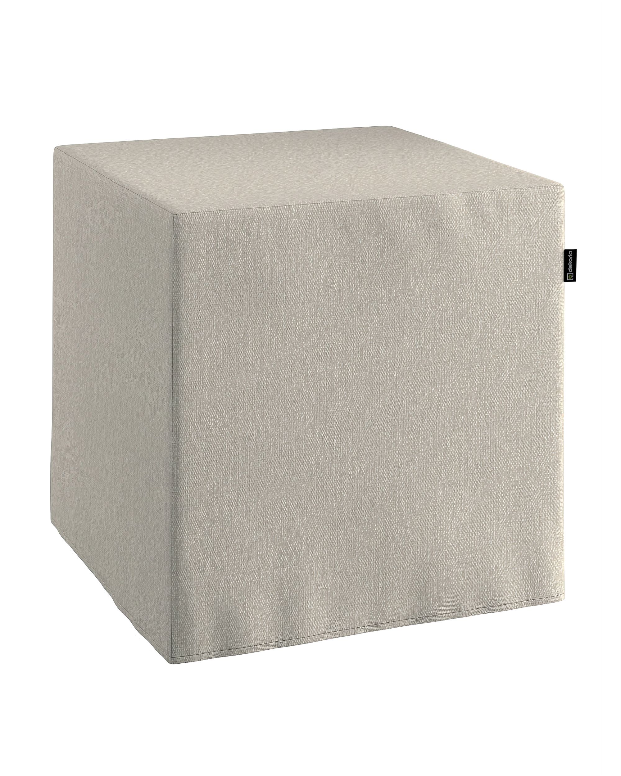 Bezug für Sitzwürfel Farbe beige Stoff strukturiert