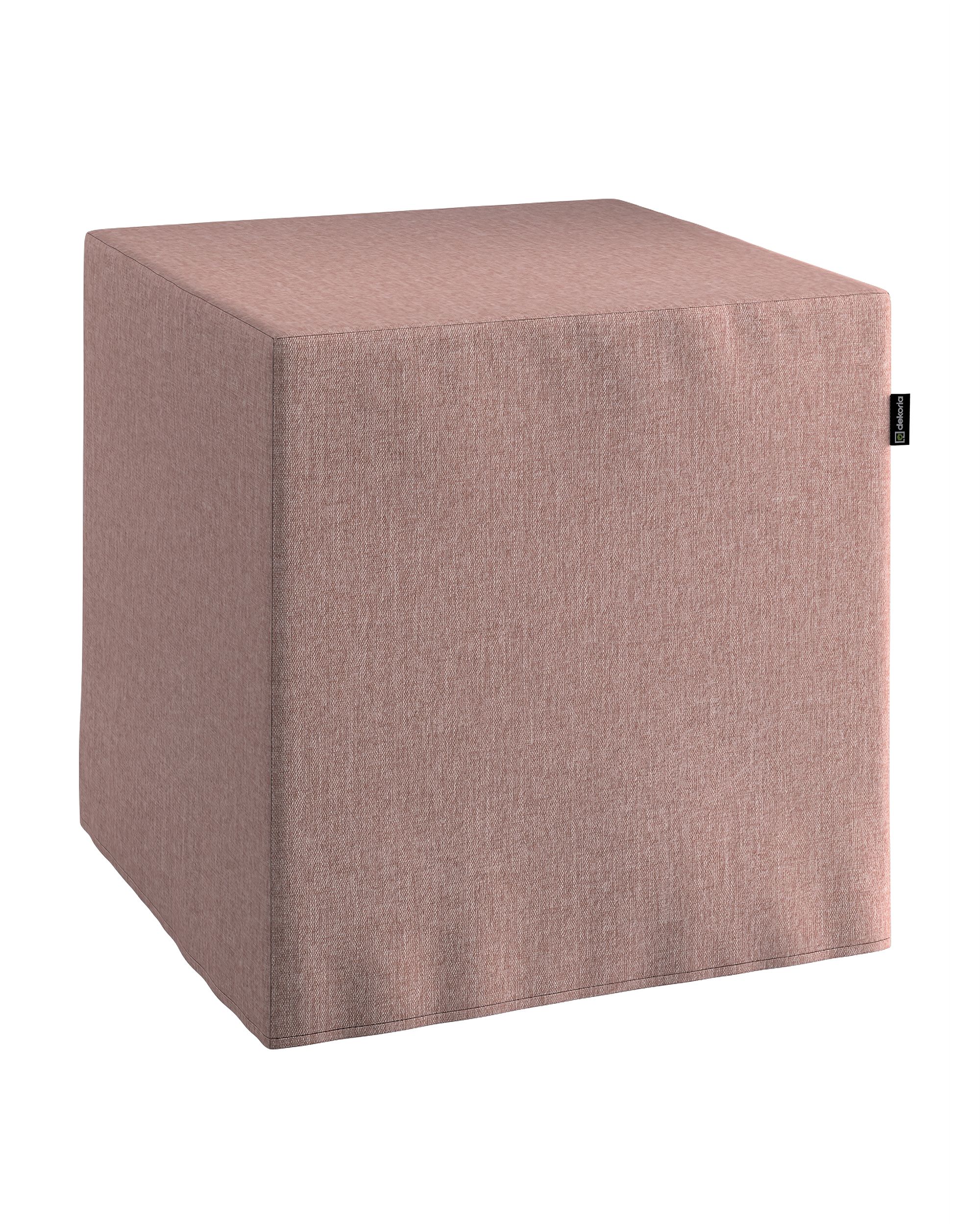 Bezug für Sitzwürfel Farbe rosa Stoff strukturiert