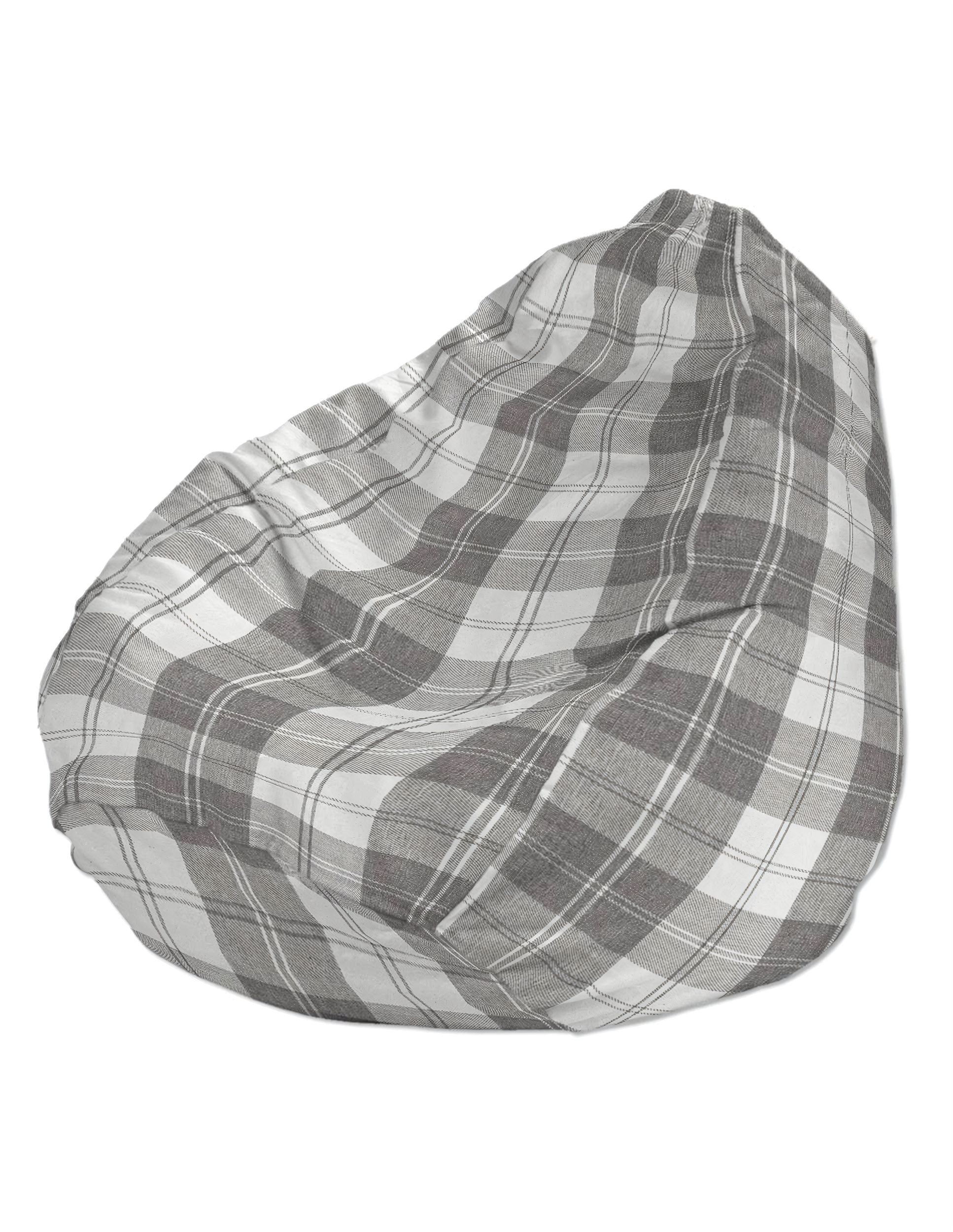 Bezug für Sitzsack Farbe grau Stoff strukturiert, gemustert