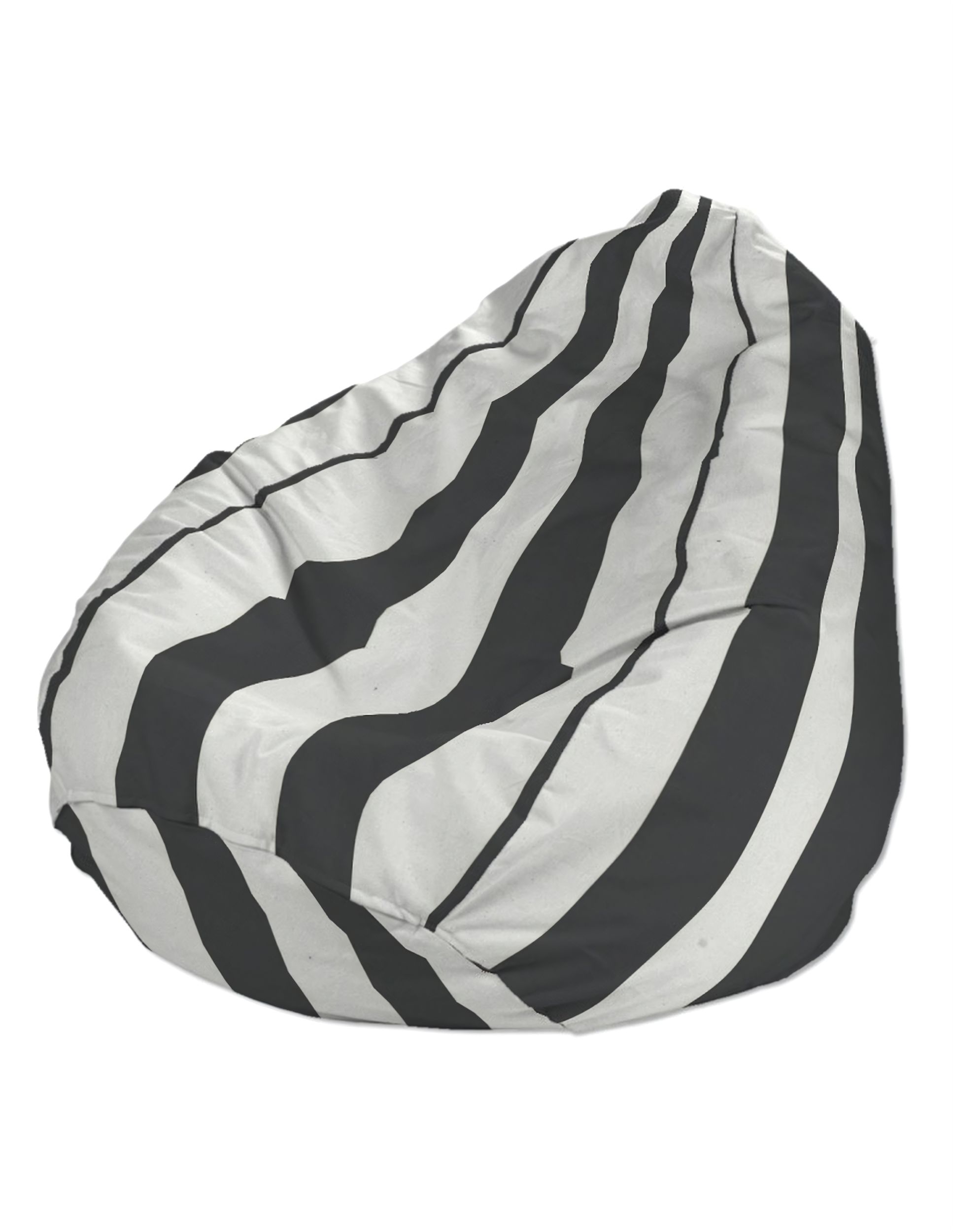 Bezug für Sitzsack Farbe schwarz Stoff gemustert