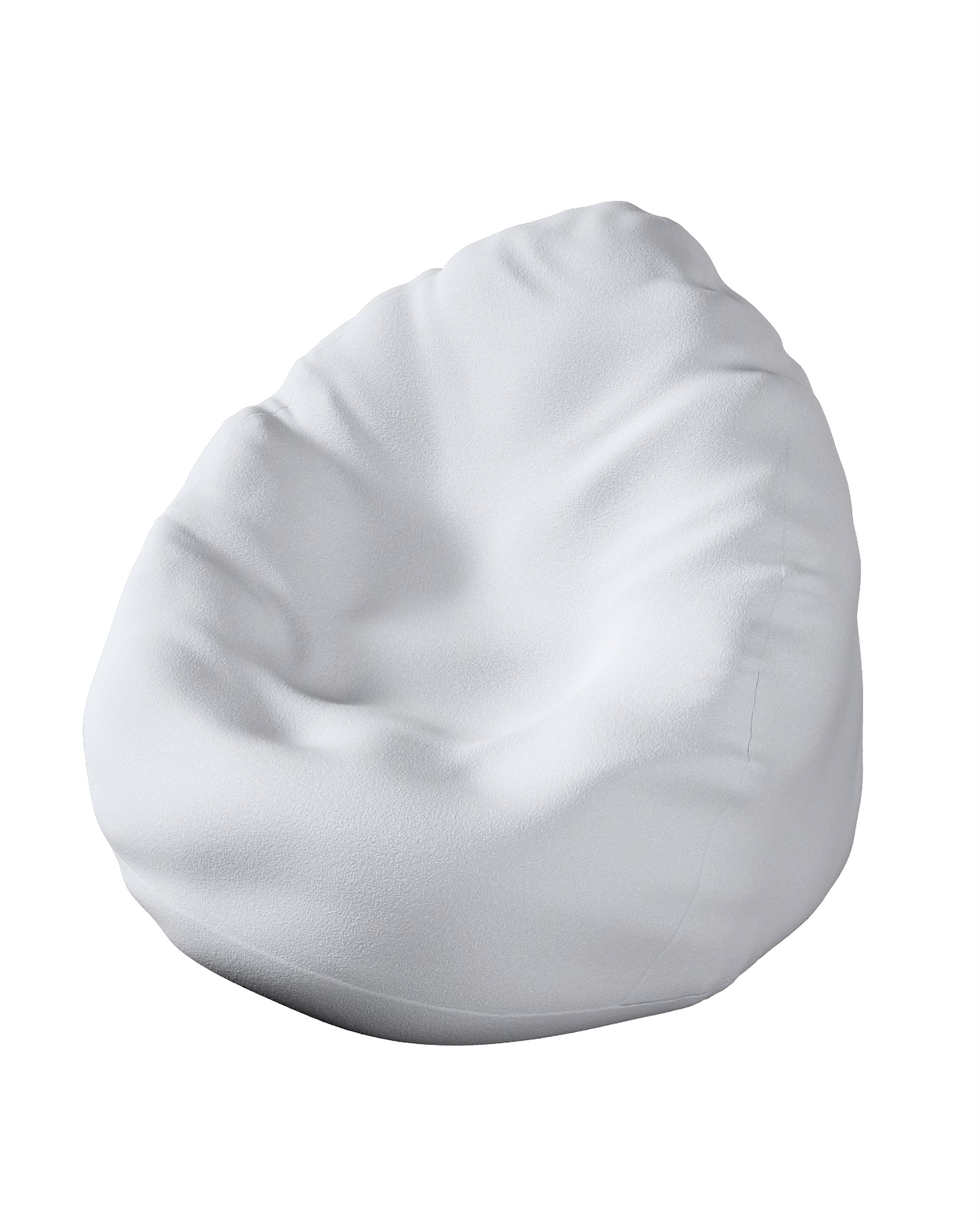 Bezug für Sitzsack Farbe weiß Stoff strukturiert