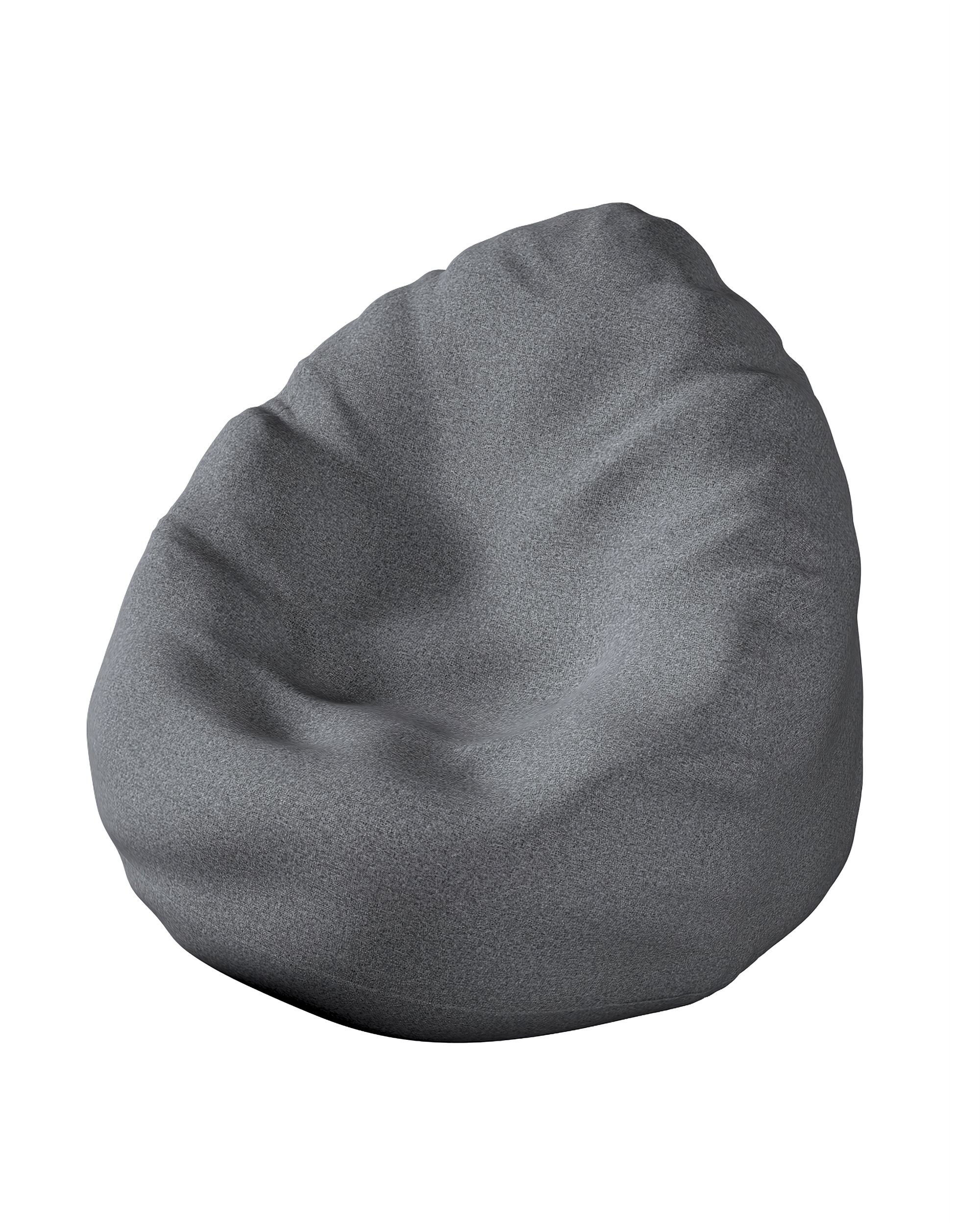 Bezug für Sitzsack Farbe grau Stoff strukturiert