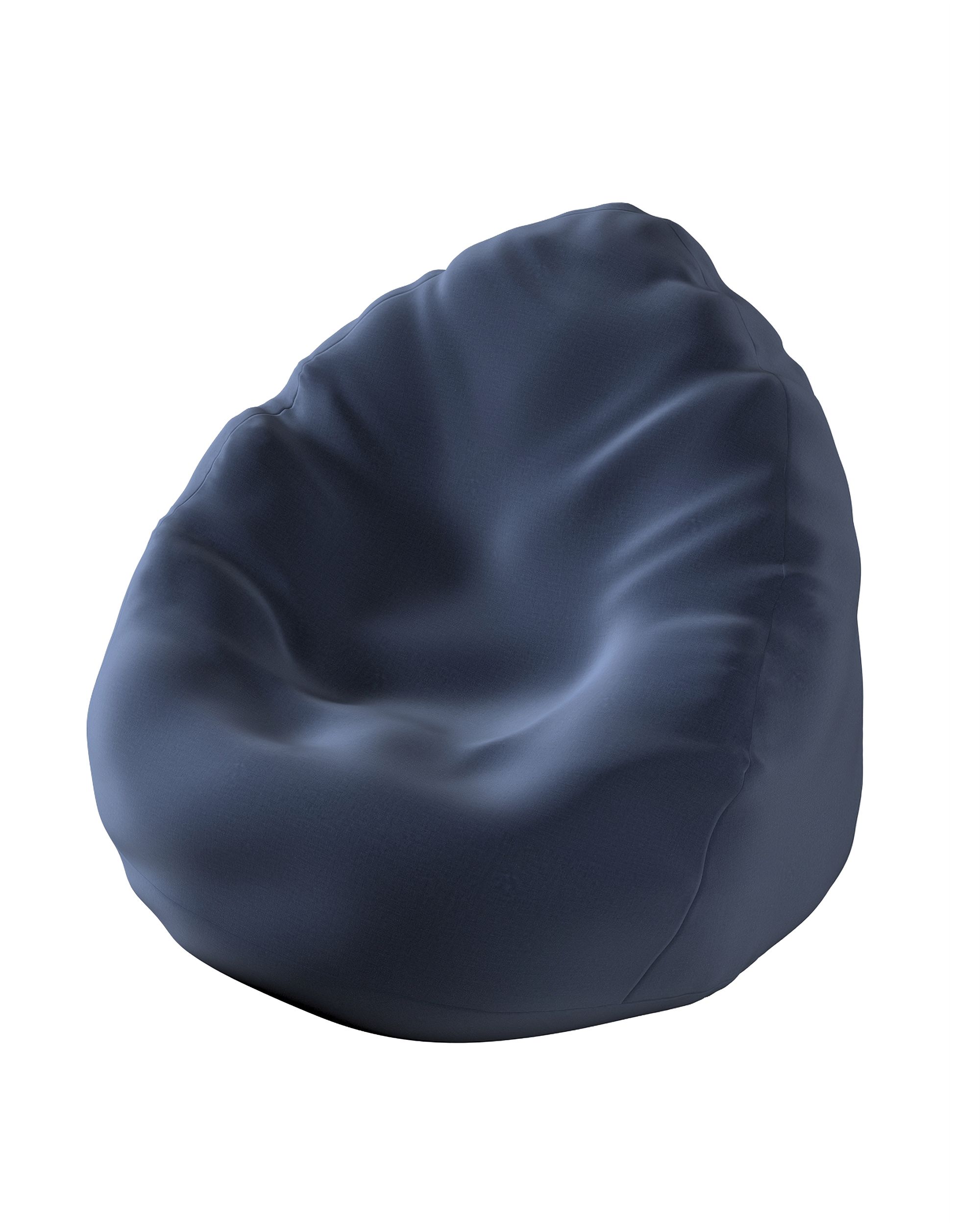 Bezug für Sitzsack Farbe dunkelblau Stoff samt