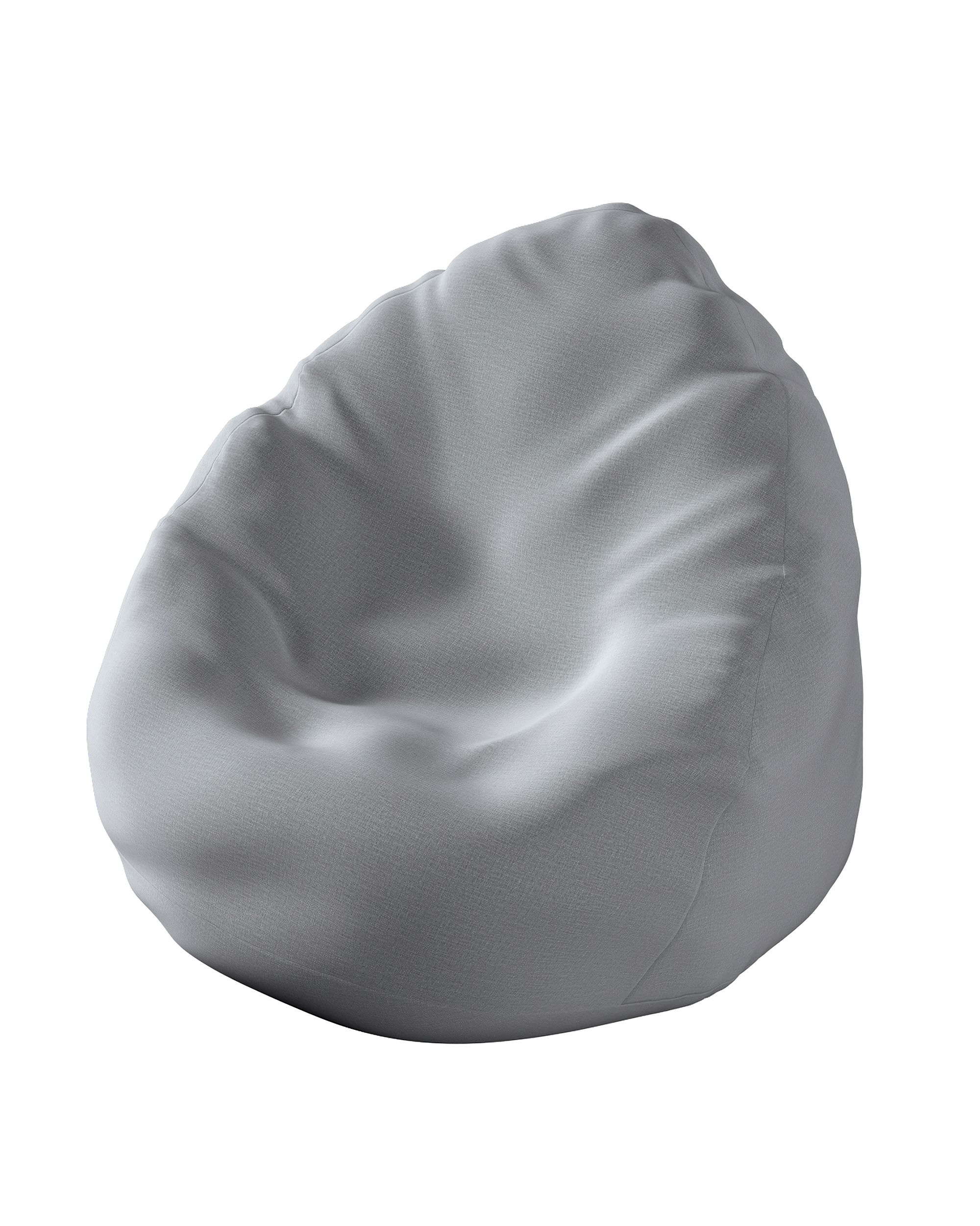 Bezug für Sitzsack Farbe grau Stoff samt