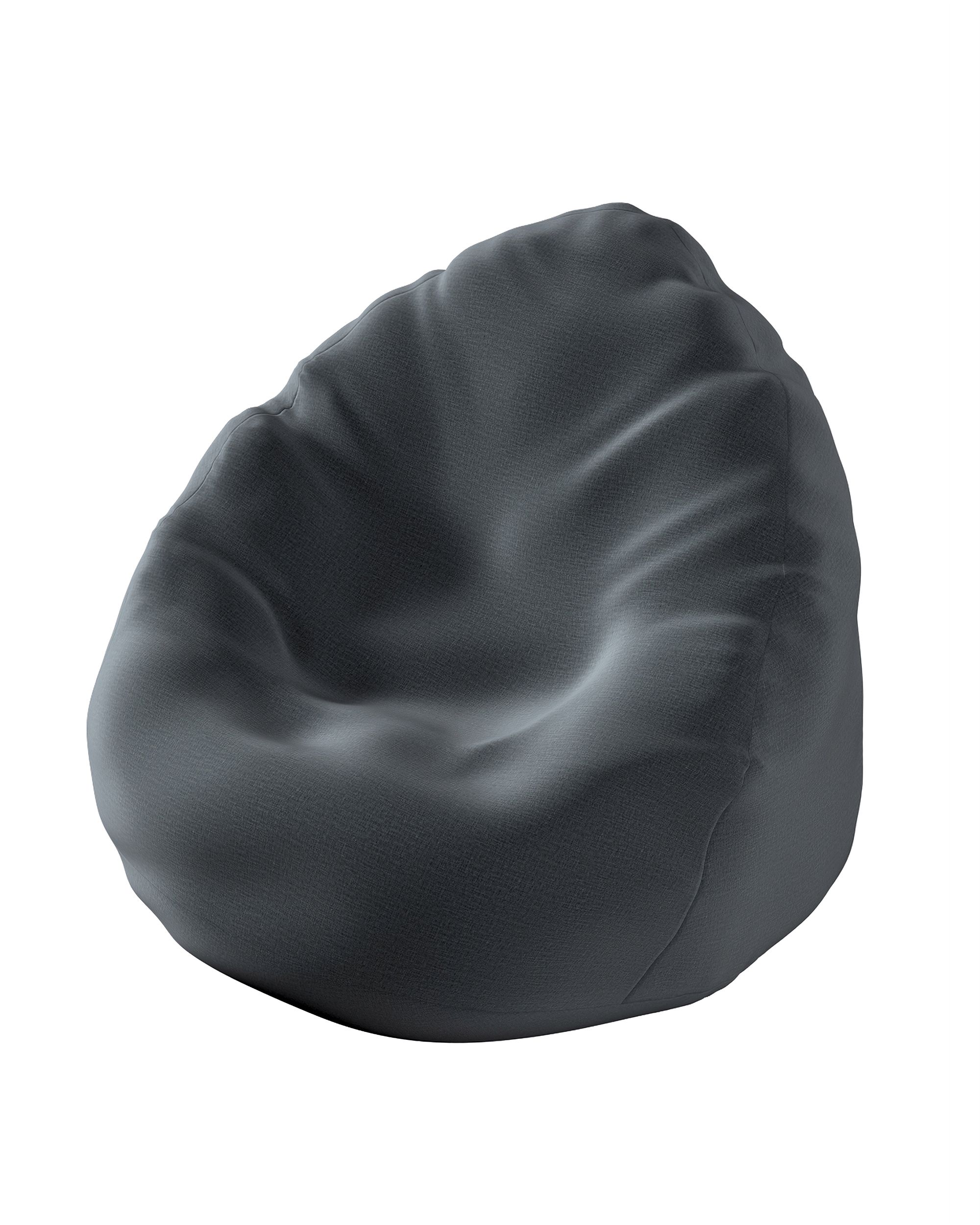 Bezug für Sitzsack Farbe grau Stoff samt