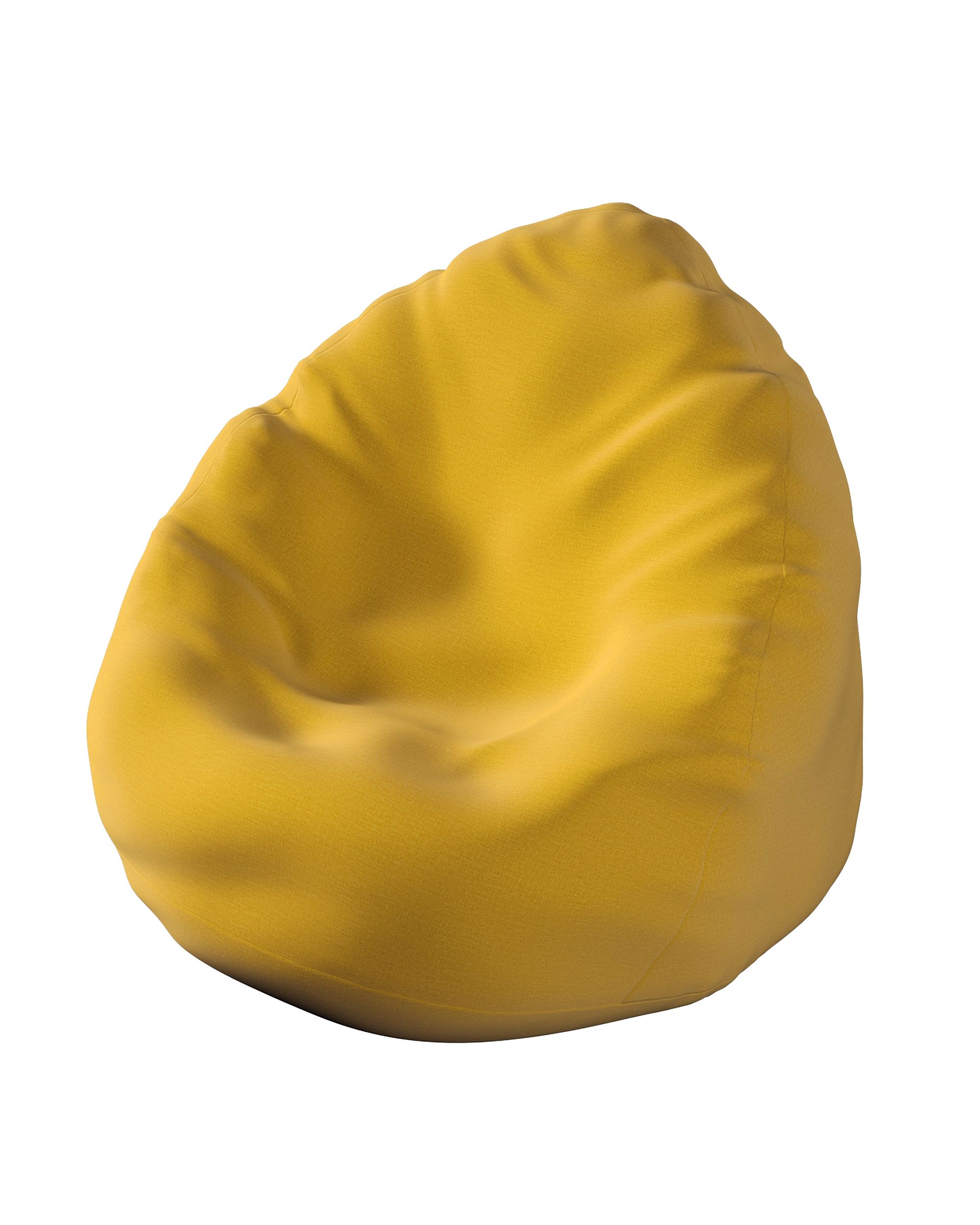 Bezug für Sitzsack Farbe gelb Stoff samt