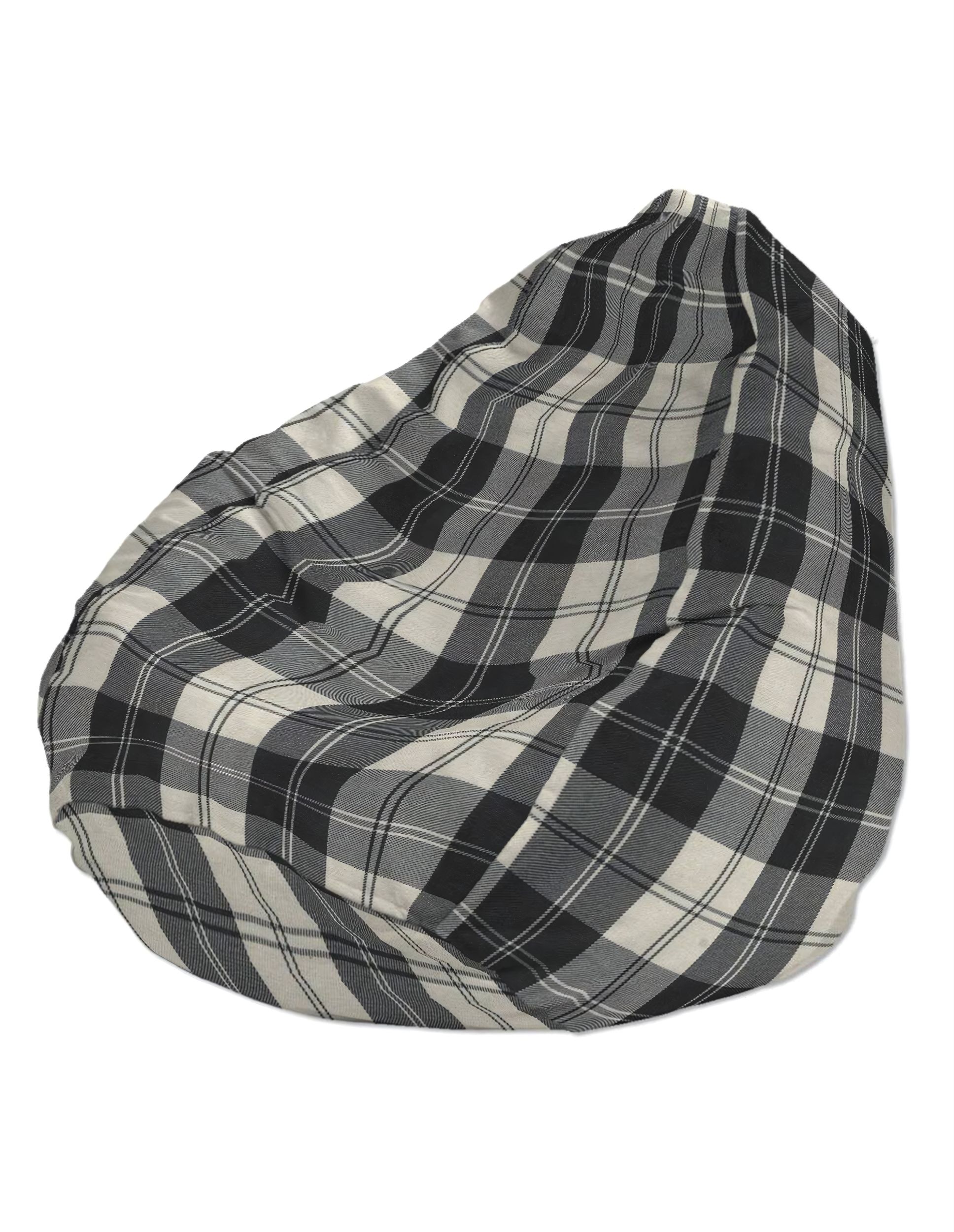 Bezug für Sitzsack Farbe schwarz Stoff strukturiert, gemustert