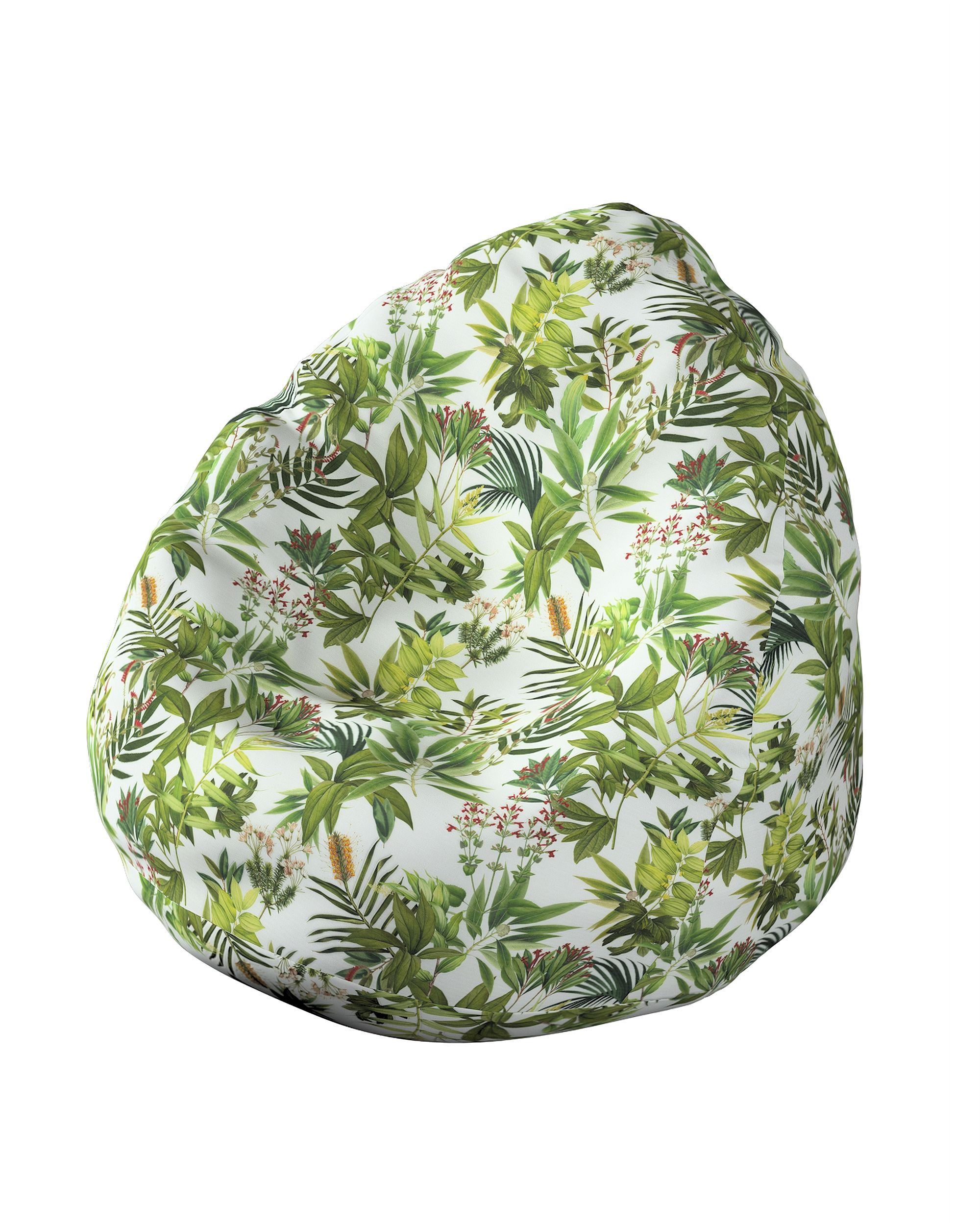 Bezug für Sitzsack Farbe grün Stoff gemustert