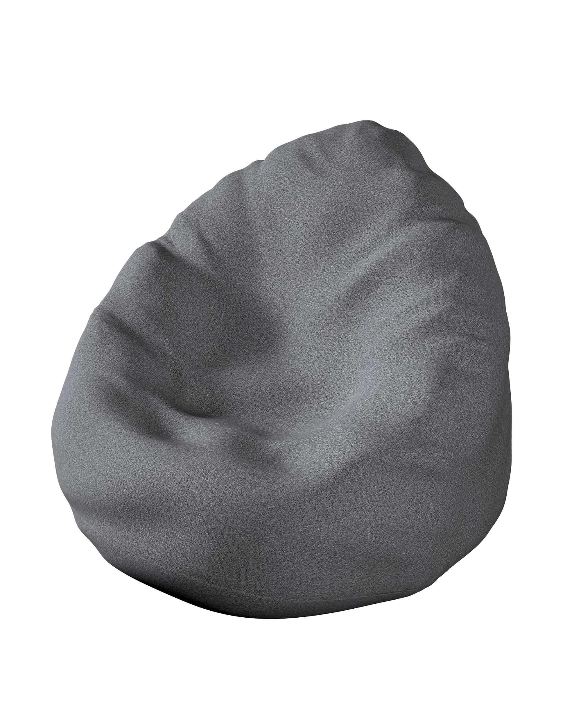 Bezug für Sitzsack Farbe grau Stoff strukturiert