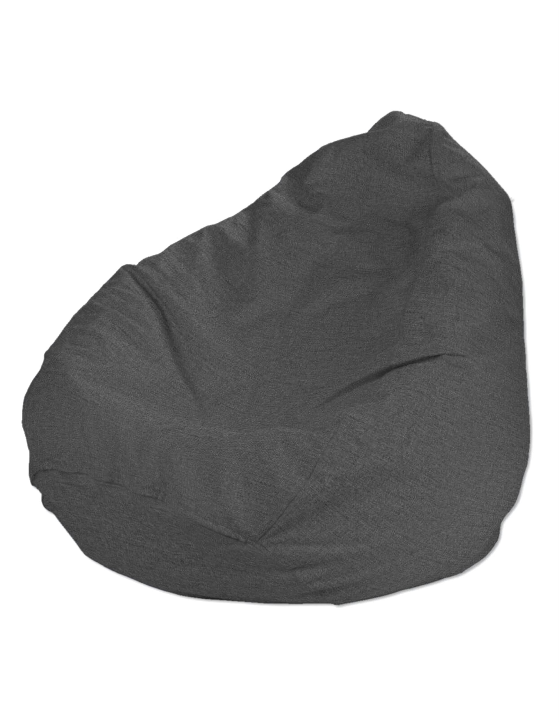 Bezug für Sitzsack Farbe grau Stoff strukturiert