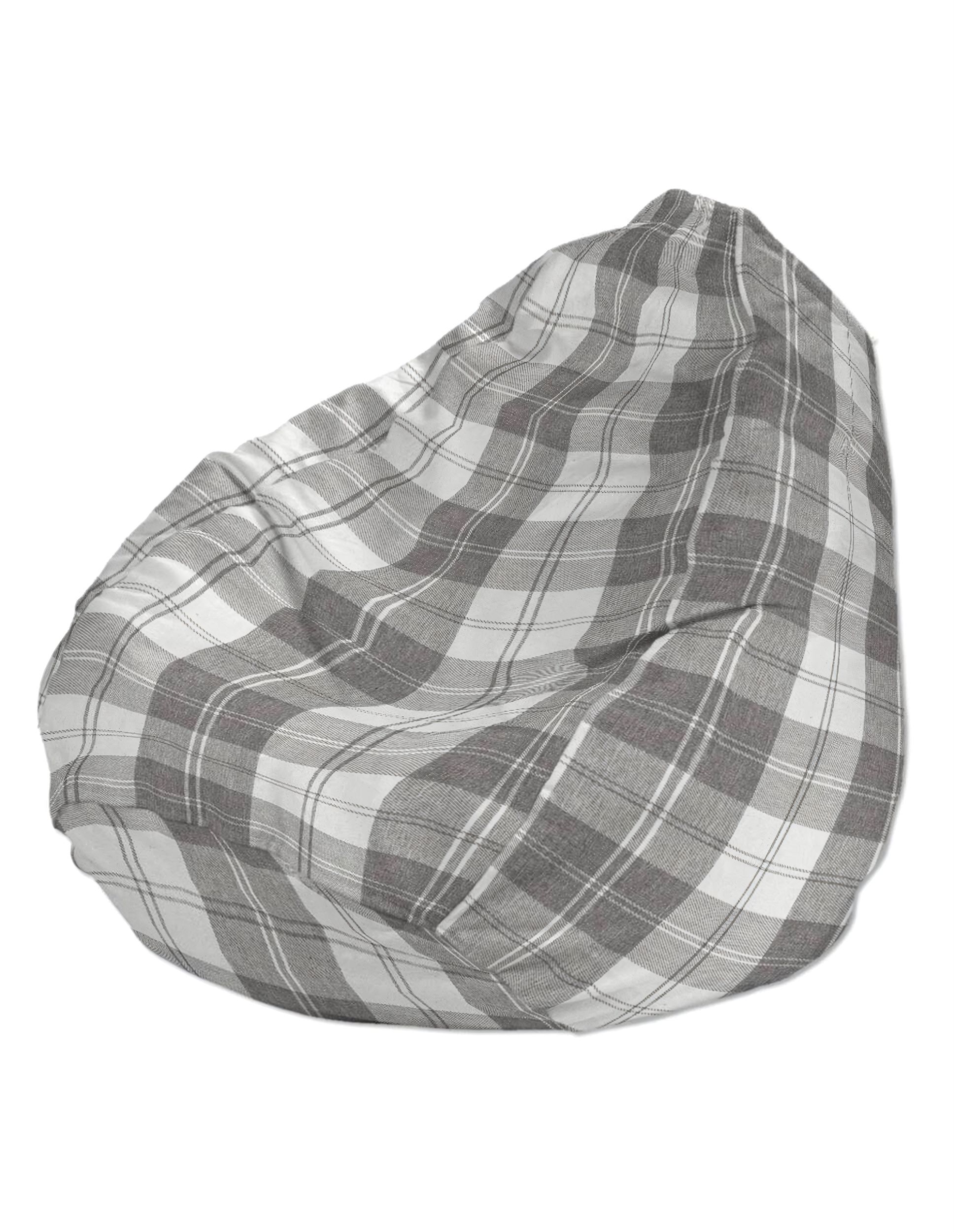 Bezug für Sitzsack Farbe grau Stoff strukturiert, gemustert