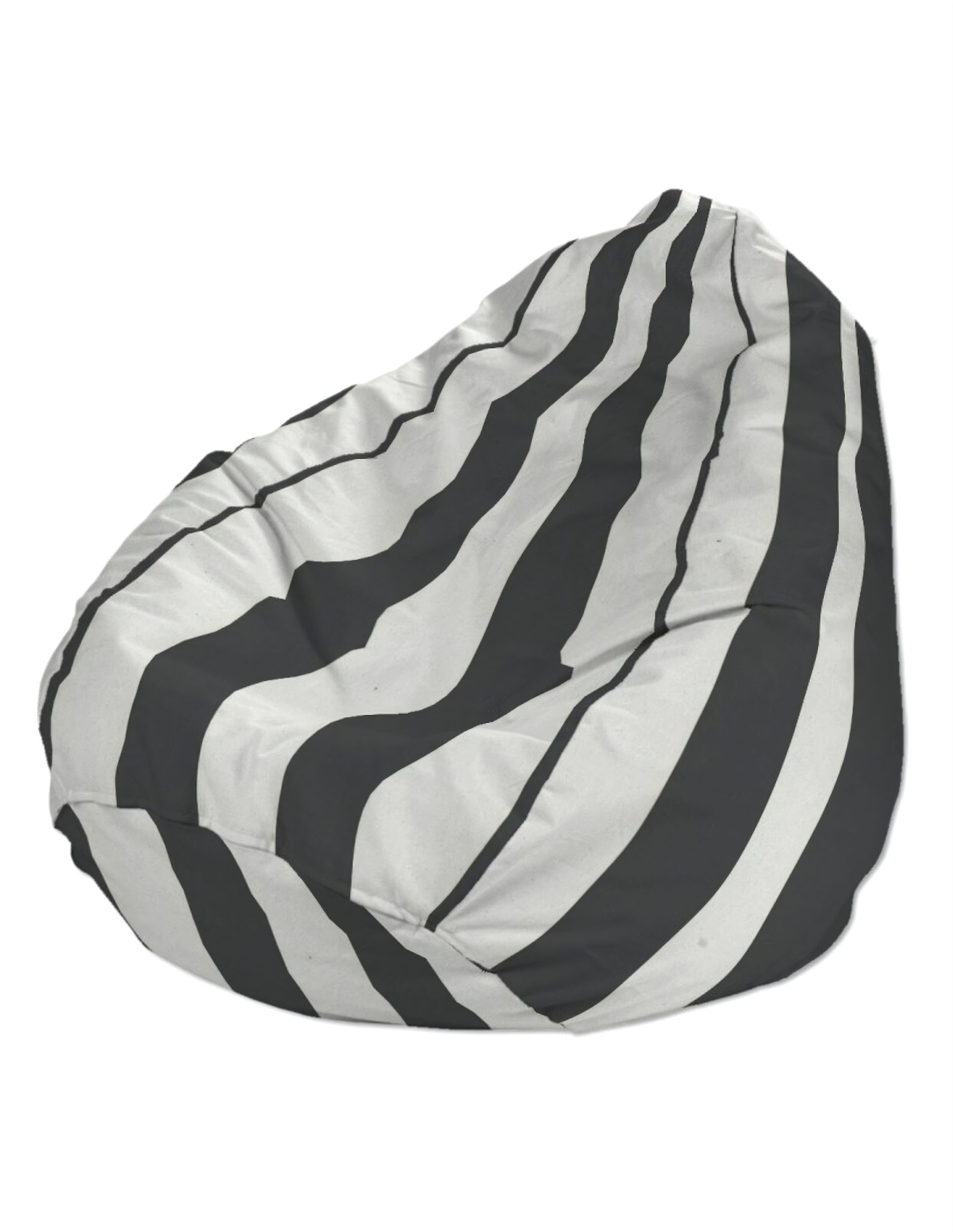 Bezug für Sitzsack Farbe schwarz Stoff gemustert