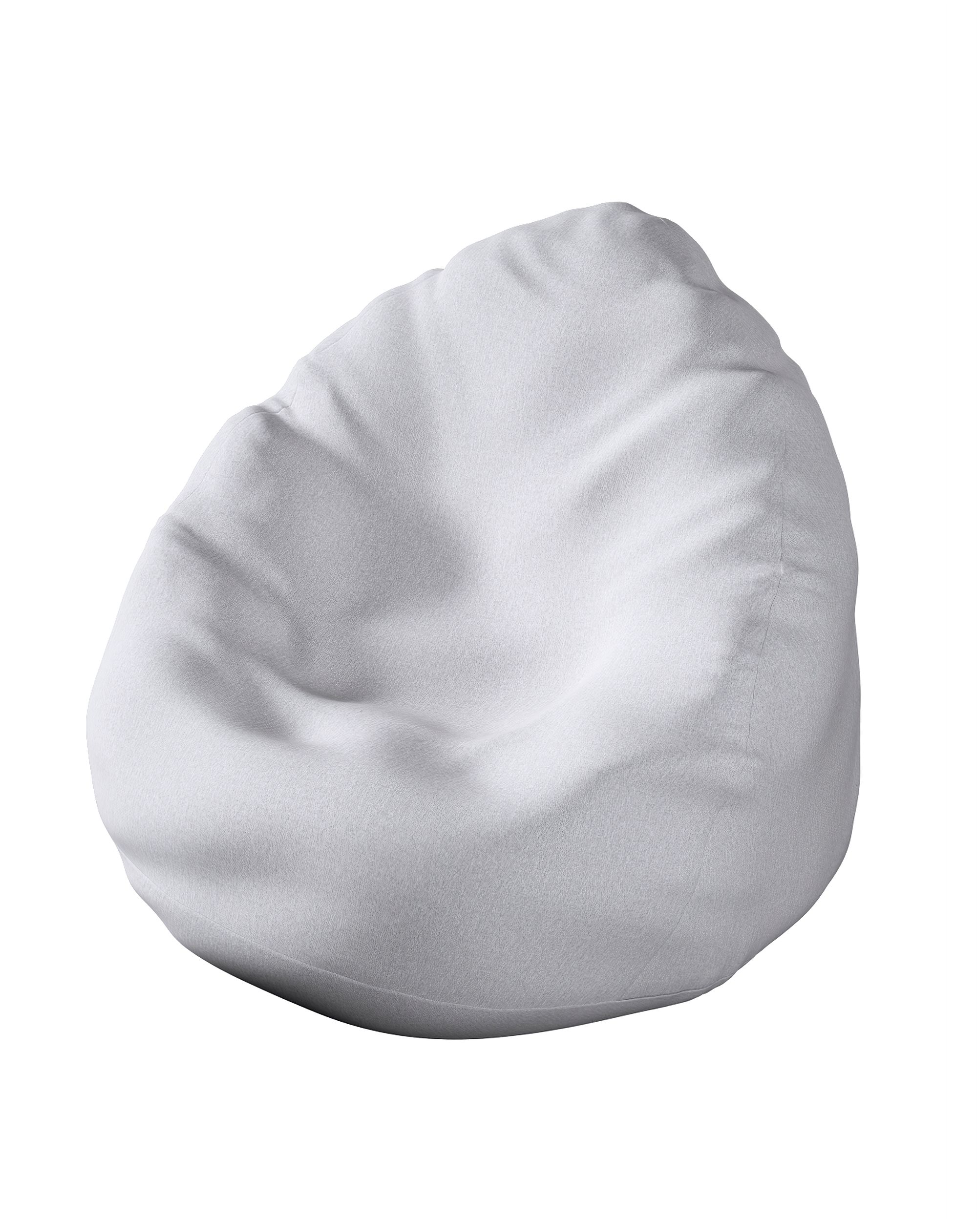 Bezug für Sitzsack Farbe grau Stoff strukturiert