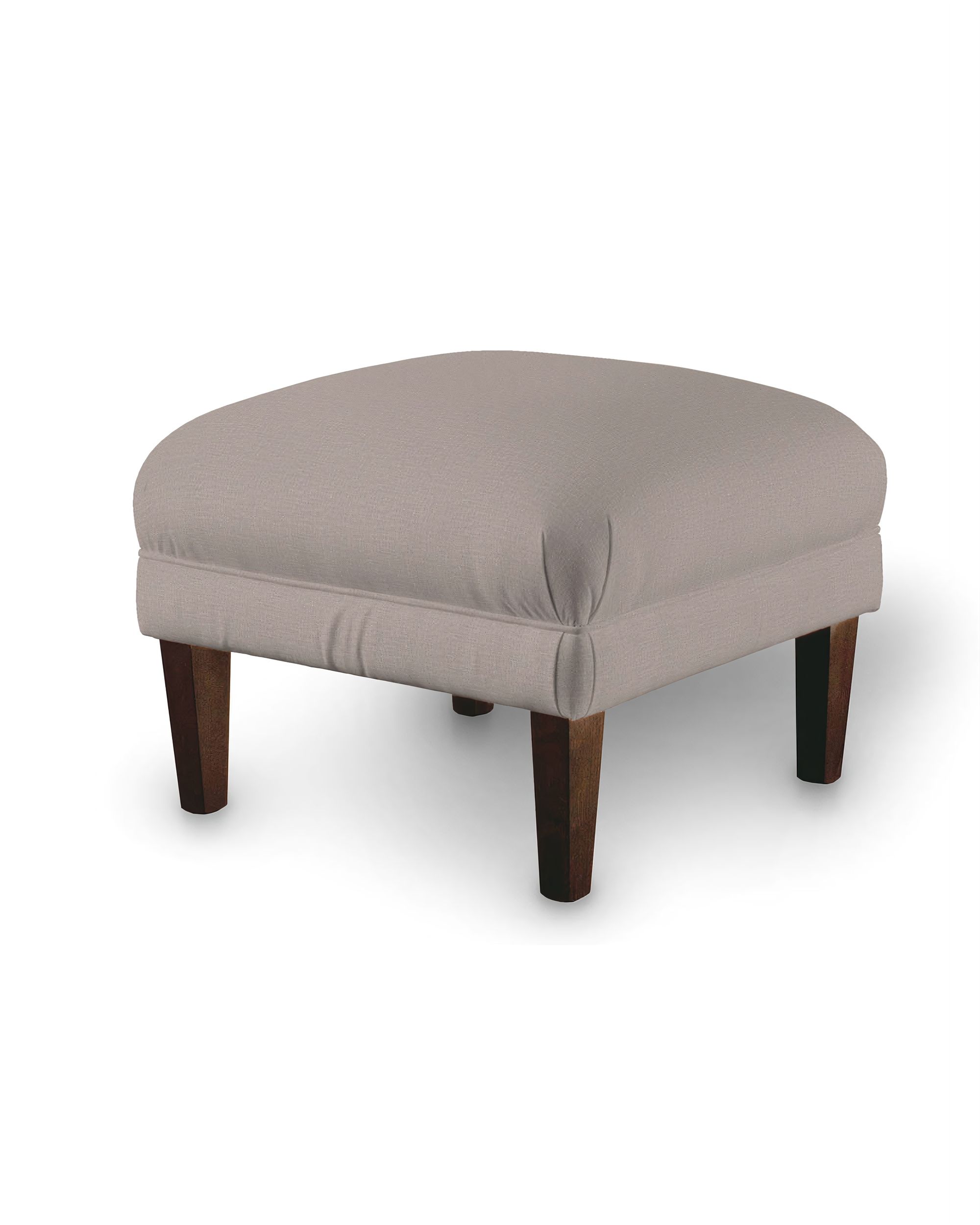 Fusshocker Farbe beige Stoff samt